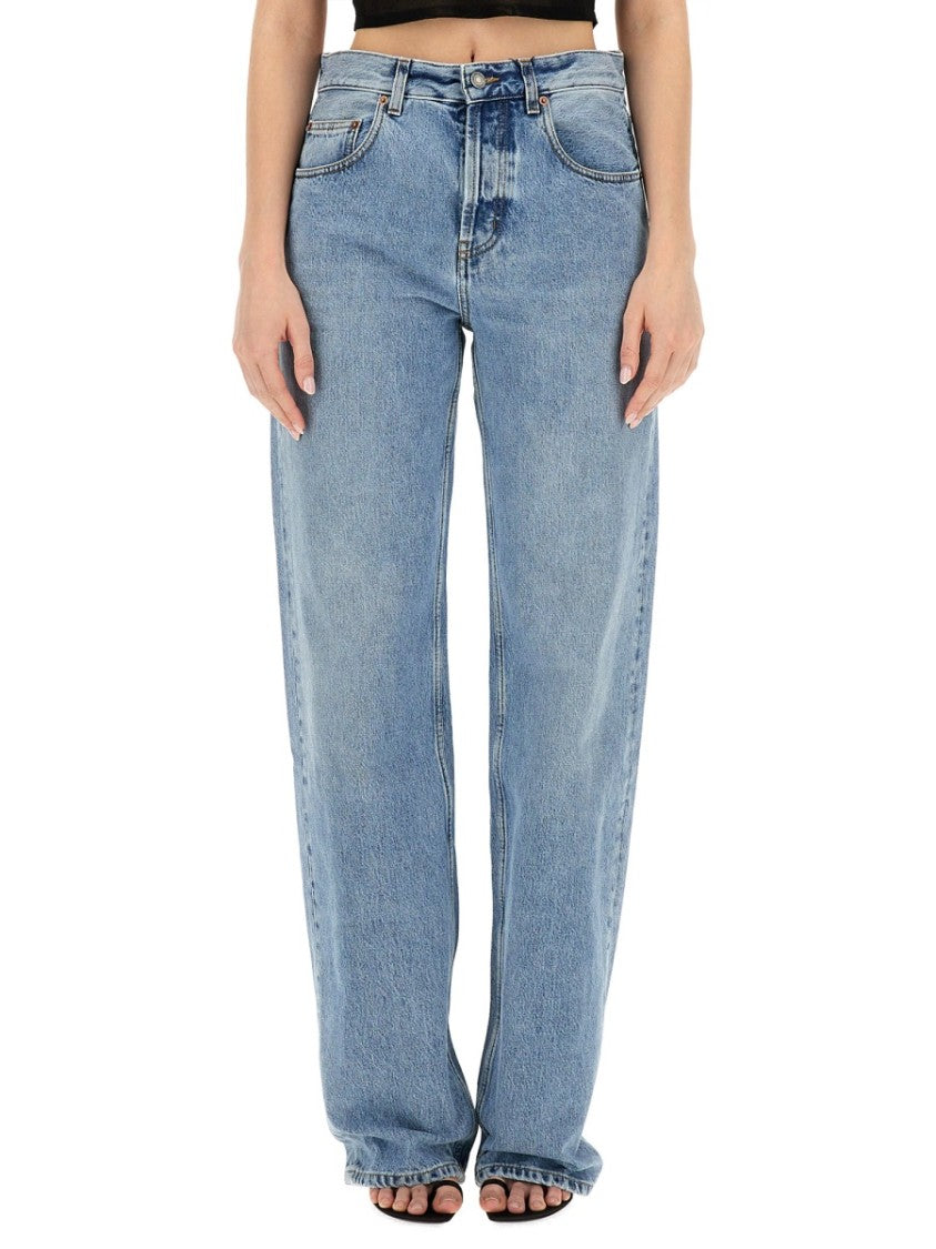 Straight-Leg Denim Jeans With Subtle Fading