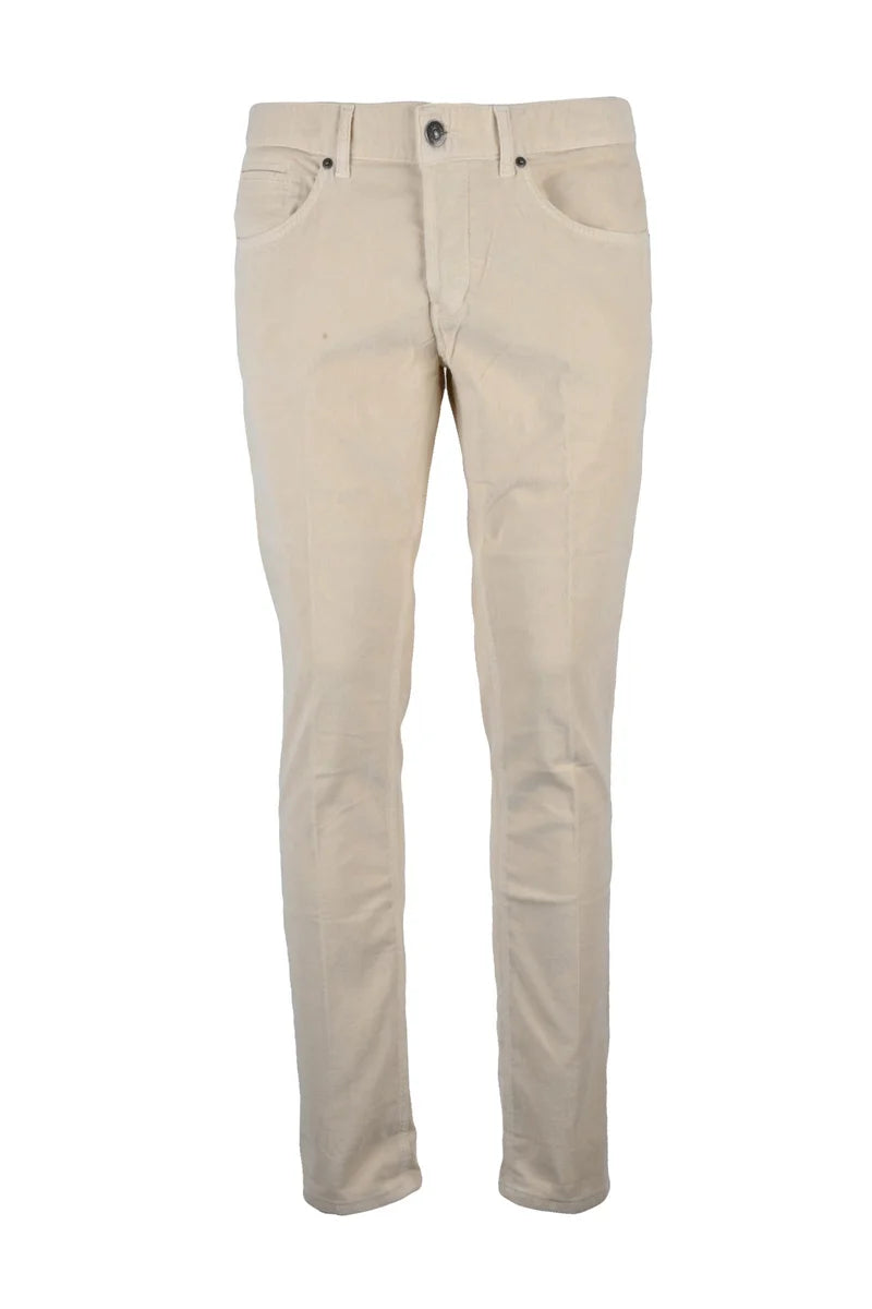 George Velvet Trousers - White