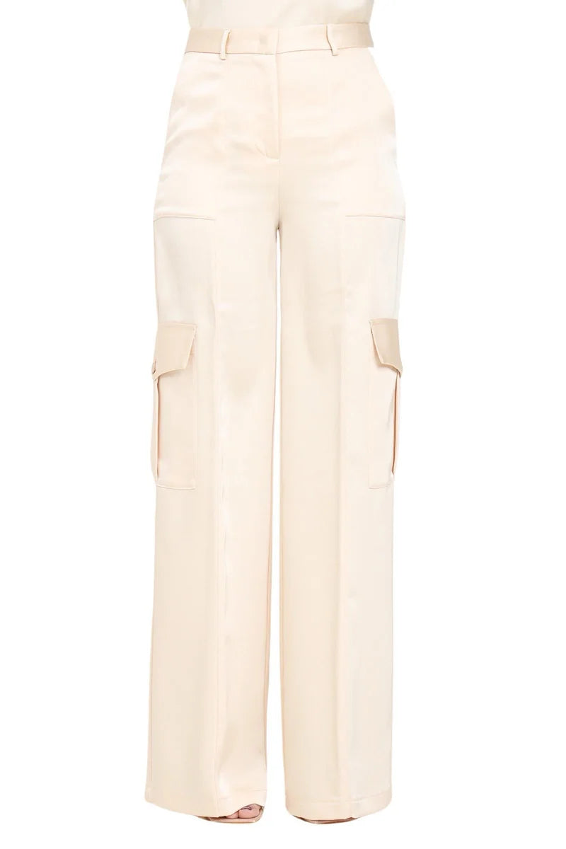 Polyester Trousers - Beige