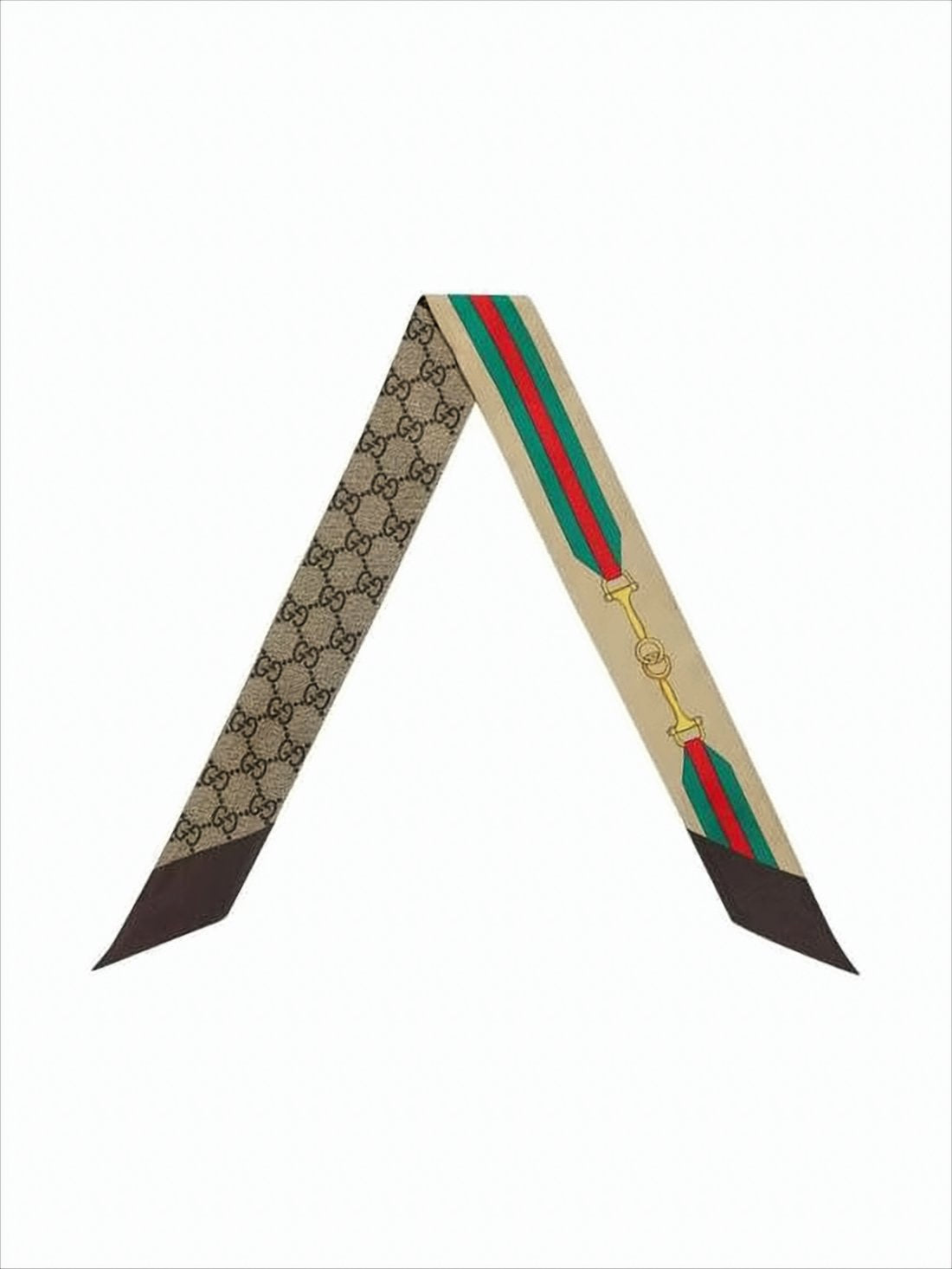 Silk Neck Bow with Horsebit Motif and Monogram