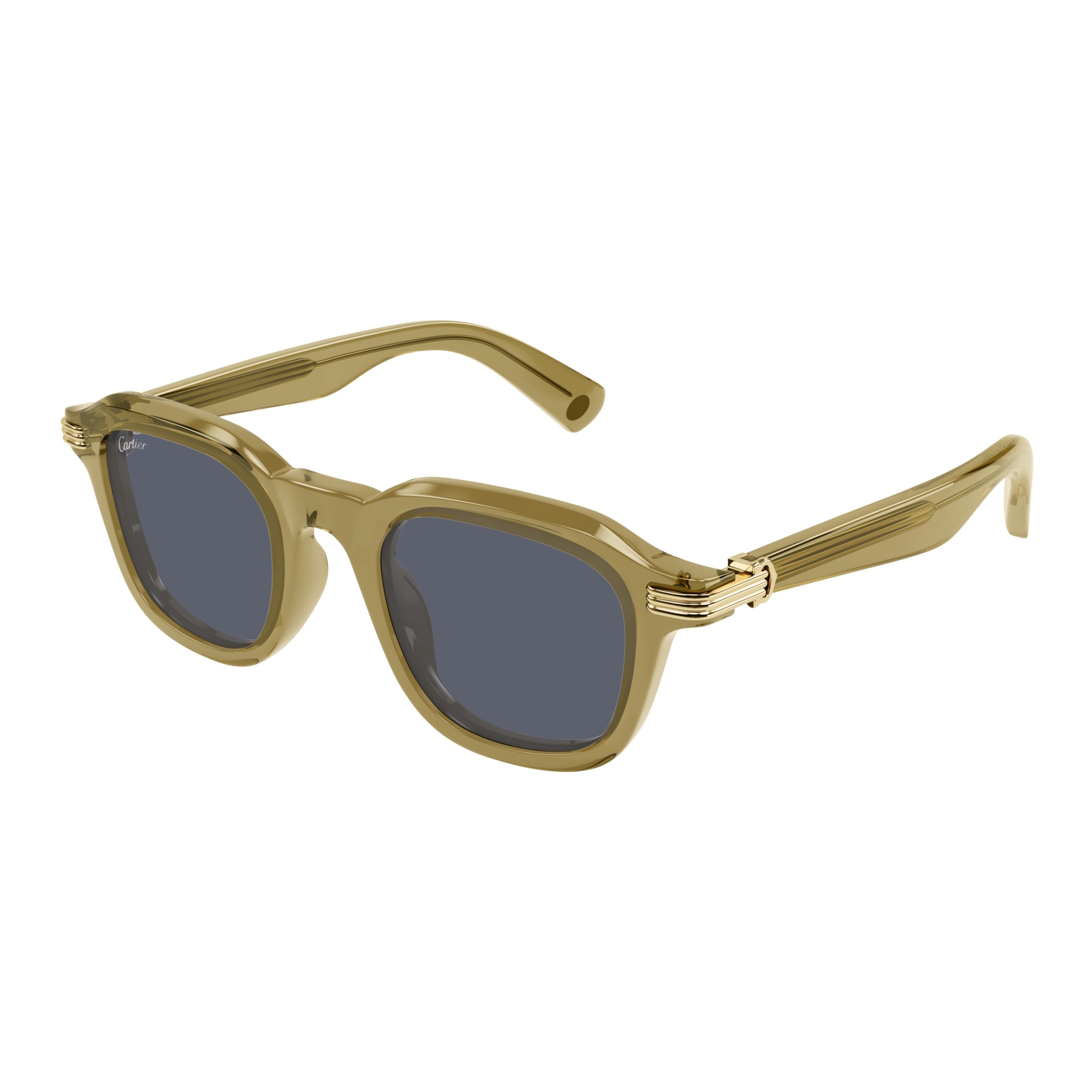 Ct0536s Translucent Olive Green Square Frame Sunglasses