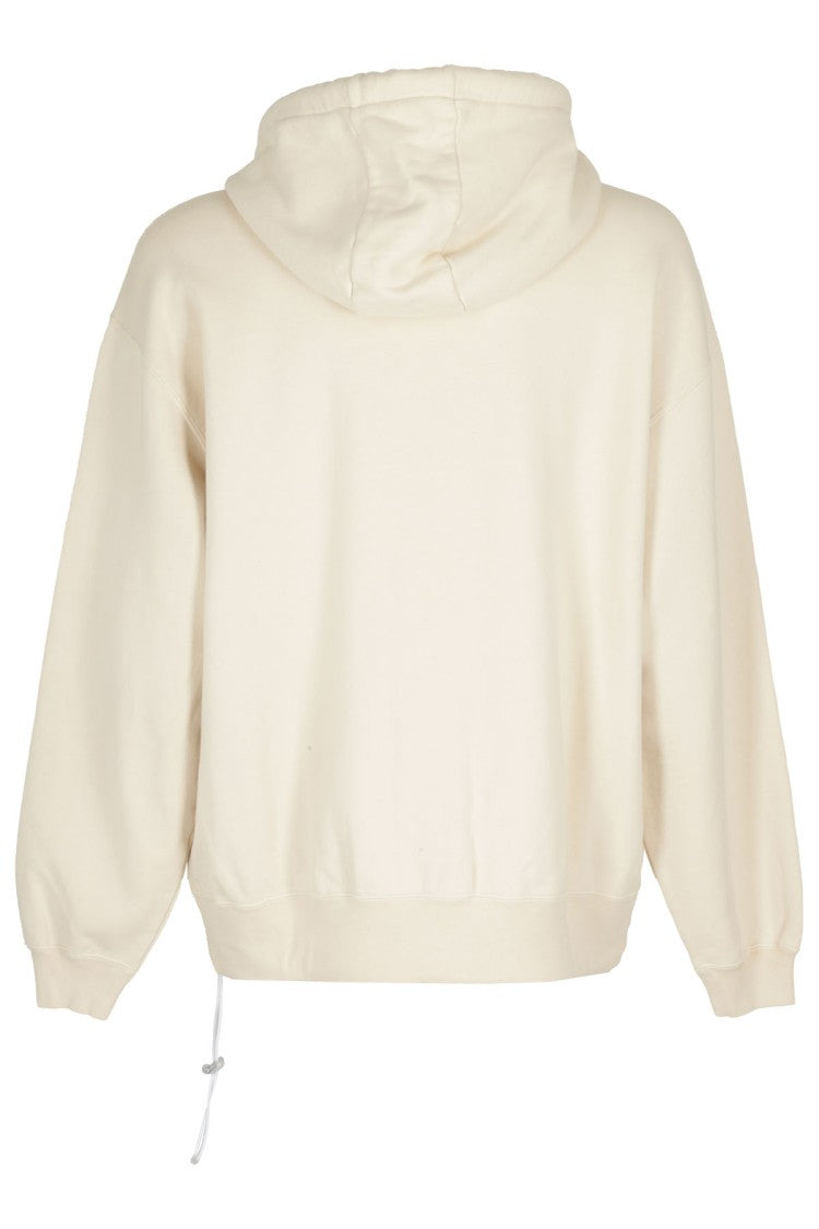 Ivory Drawstring Hoodie Sweatshirt
