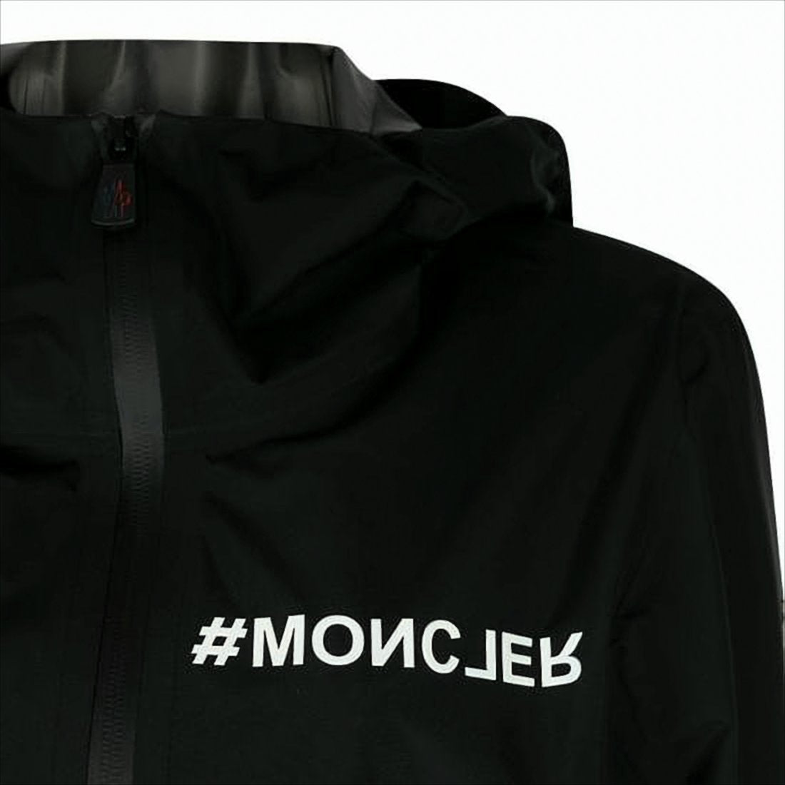 Fitted Black Moncler Padded Jacket with Hood