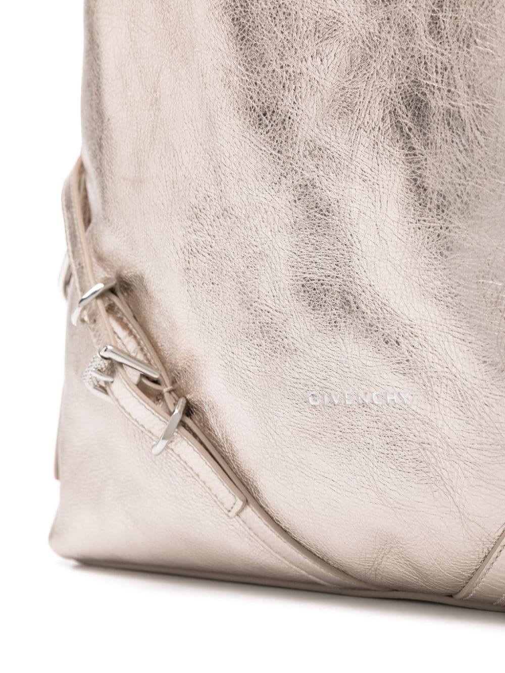 Gold-tone Calf Leather Shoulder Bag