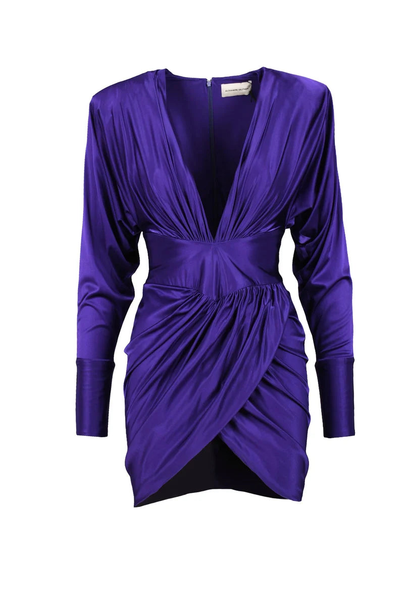 Short Batwing Dress - Purple