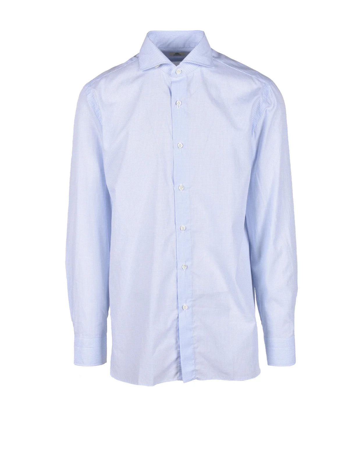 White/Light Blue Shirt Cotton