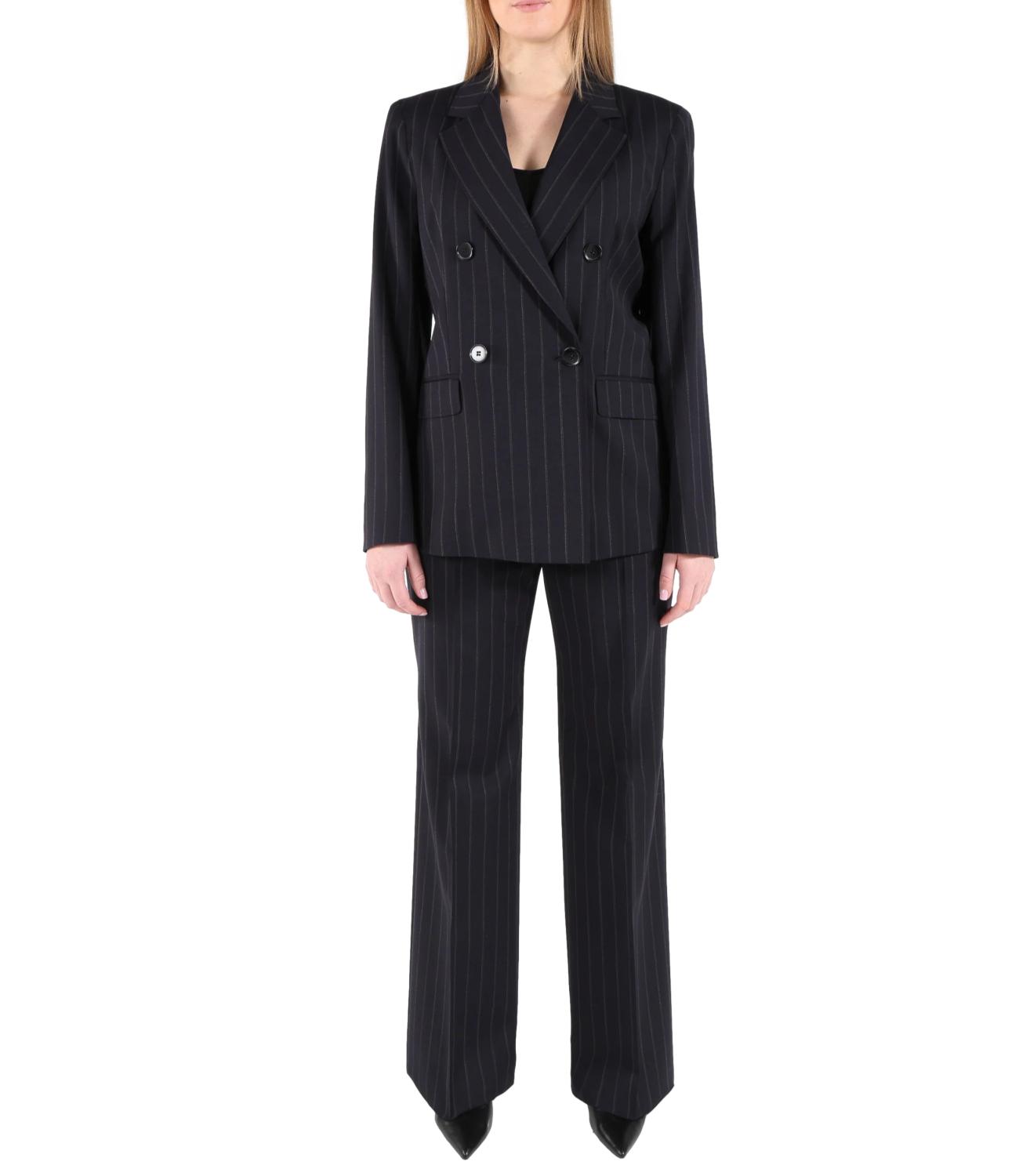 Blue Pinstripe Virgin Wool Trousers
