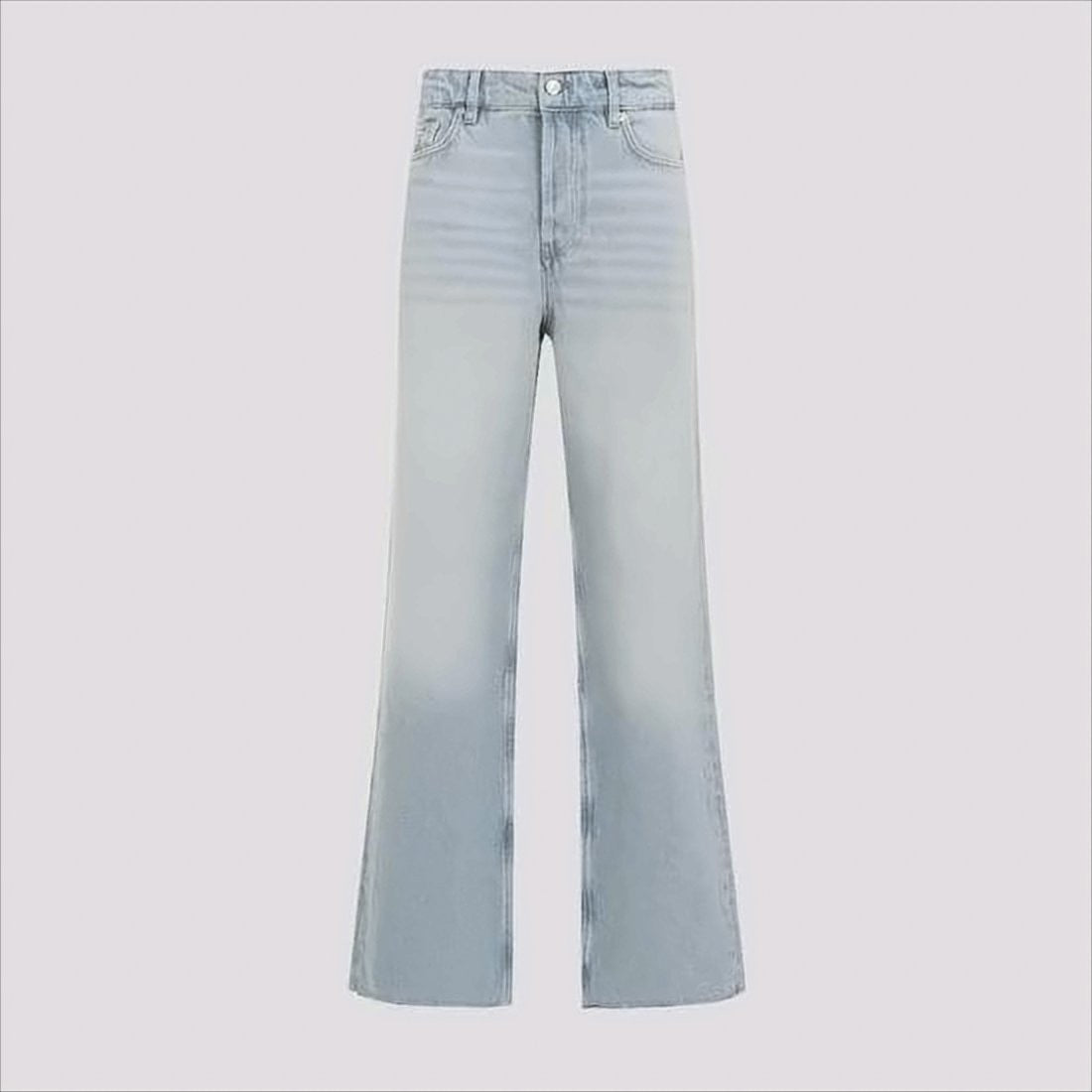 Light Wash Wide-Leg Denim Pants with Vintage Appeal