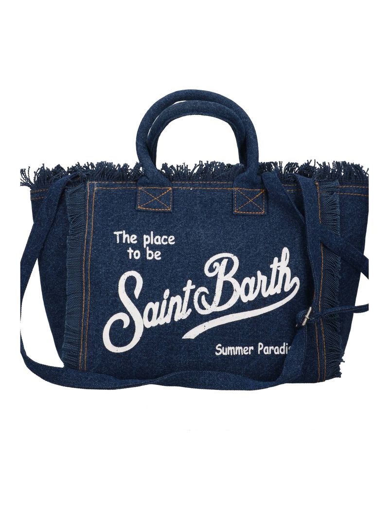 Frayed Edges Dark Denim Tote Bag