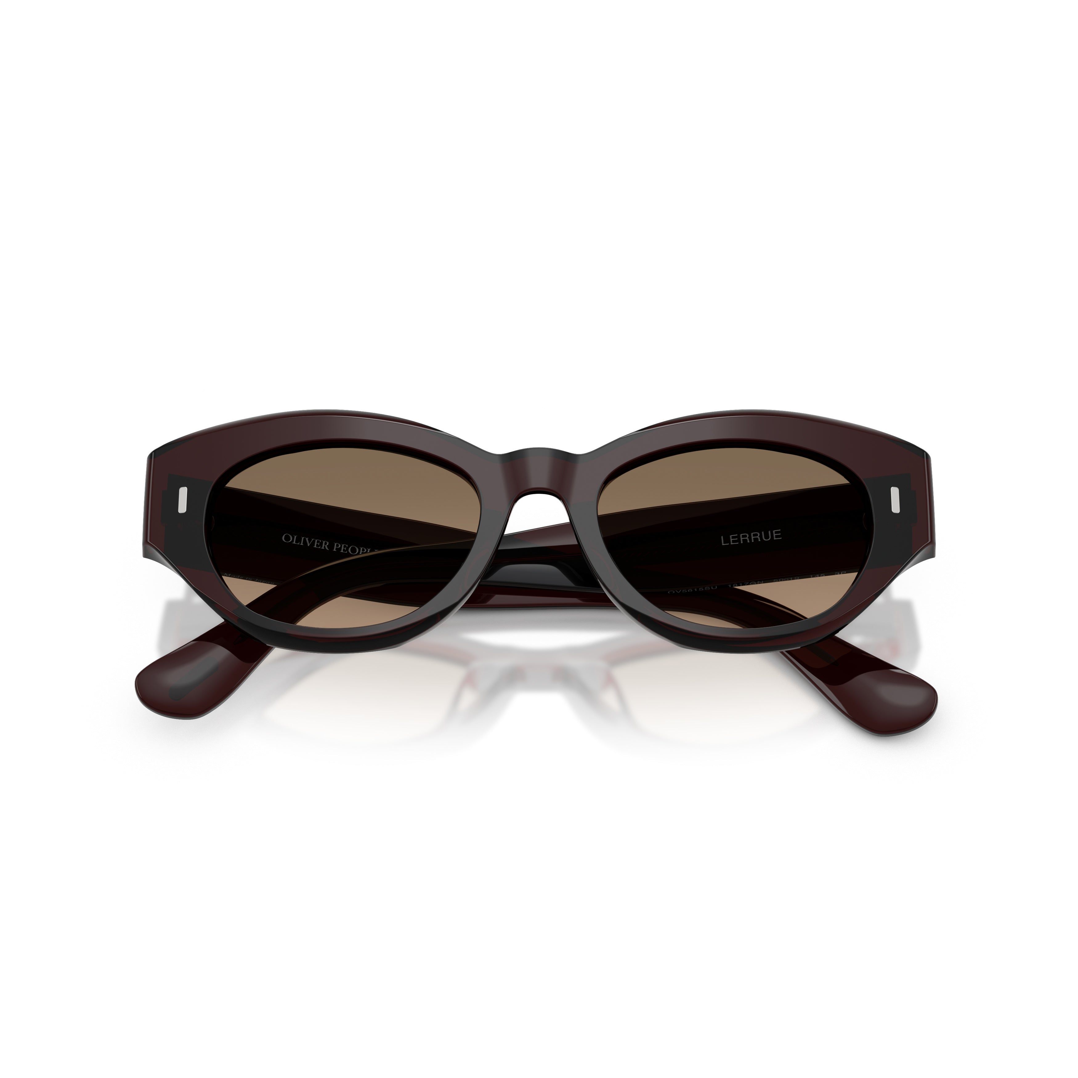 0ov5615su Rounded Cat-Eye Sunglasses with Glossy Acetate Frame