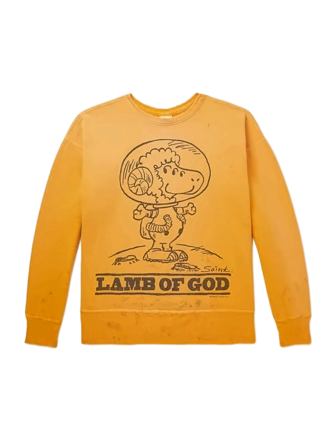 Long-Sleeve Sweatshirt with Cartoon Lamb Graphic