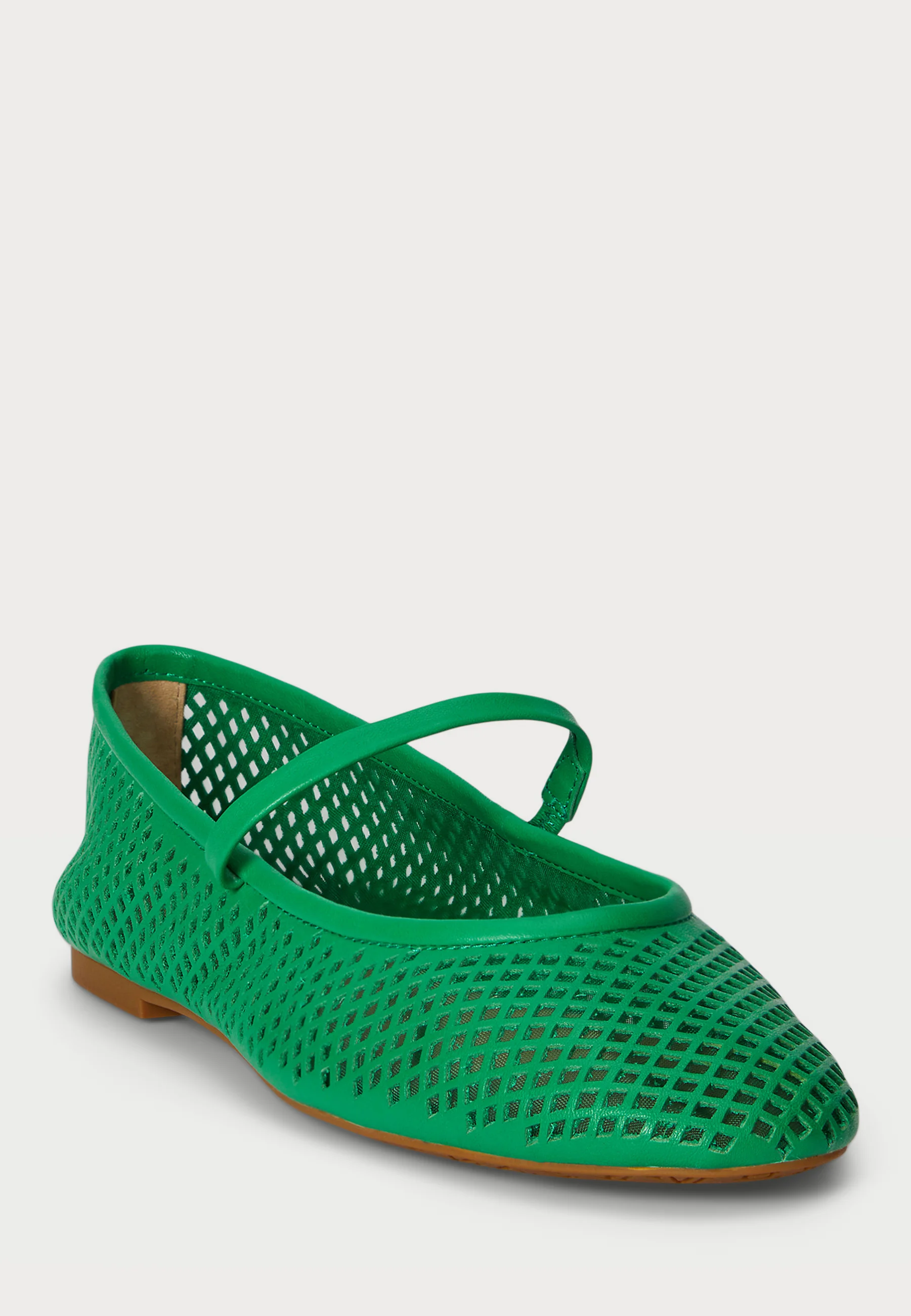 Green Jayna Mj Perforated Ballerina Flats