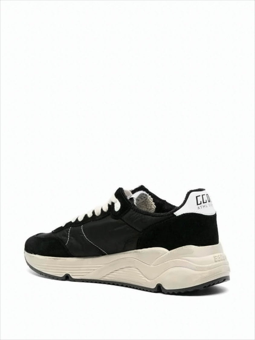 Black Suede Sneakers with Signature Star Accent