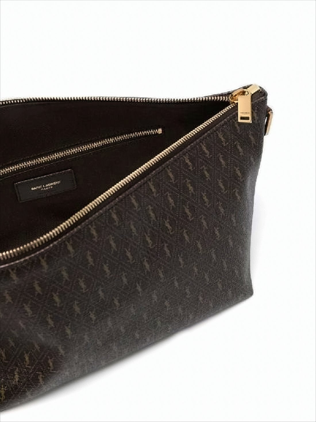 Structured Monogram Crossbody Bag with Gold-tone Hardware