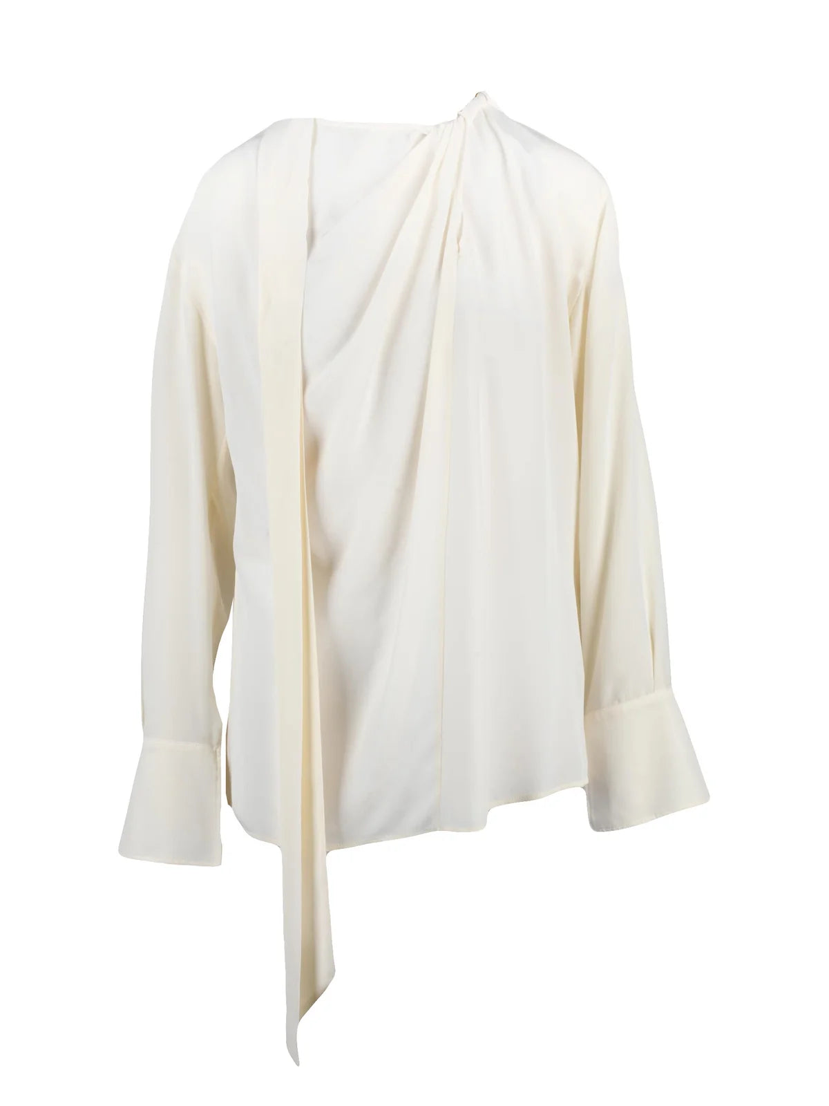 White Silk Women Blouse