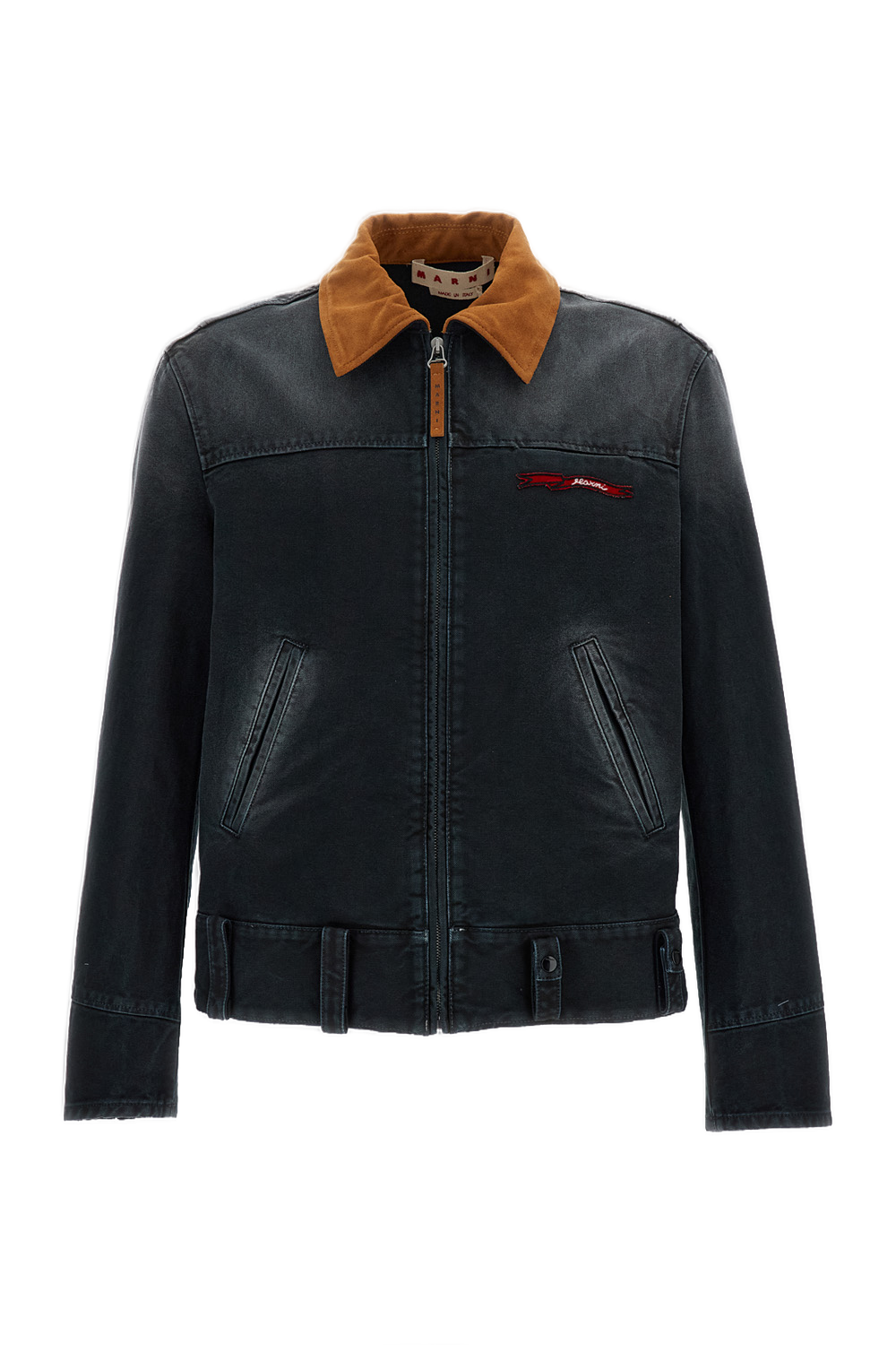 Black Cotton Canvas Work Jacket