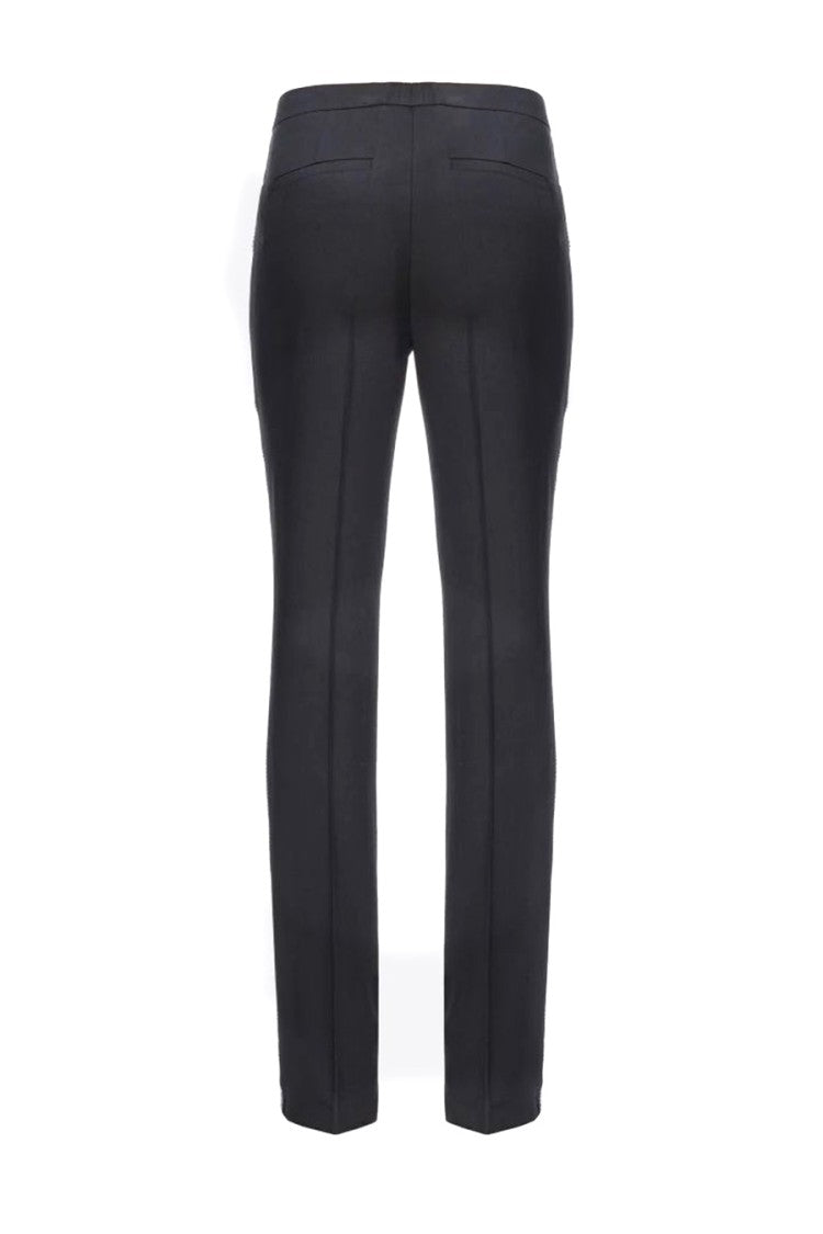 Trousers with Side Detailing and Fabric Blend