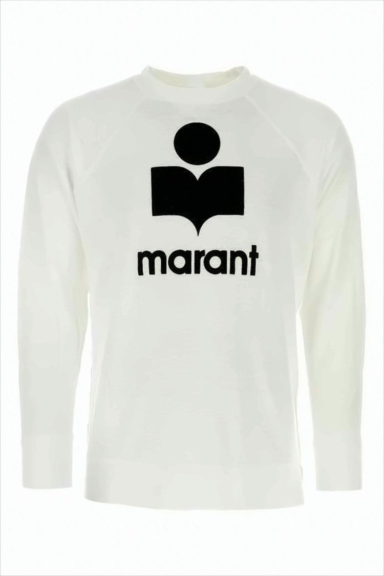 Relaxed Fit Long-Sleeve Linen Shirt with Graphic Logo