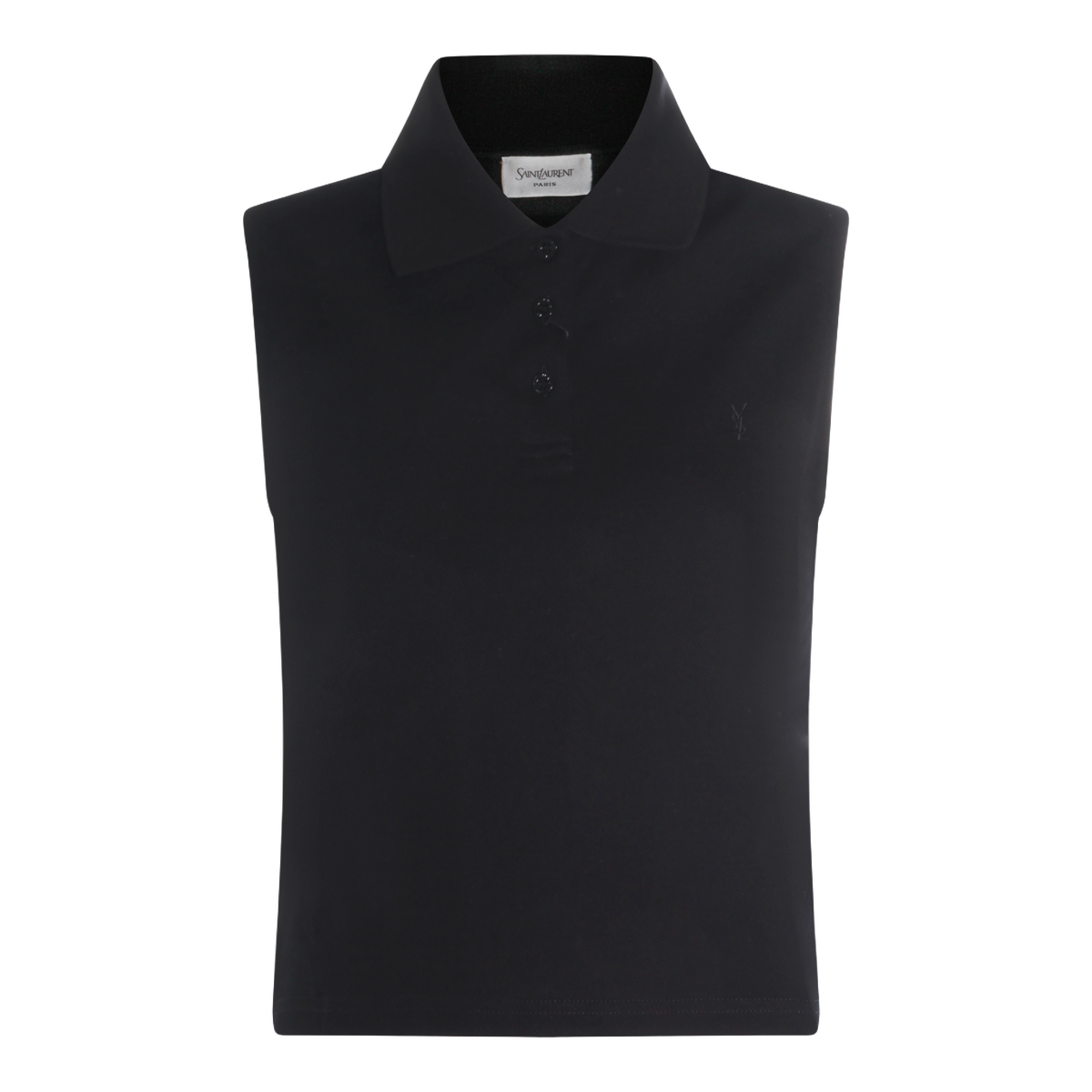Sleeveless Black Polo Shirt