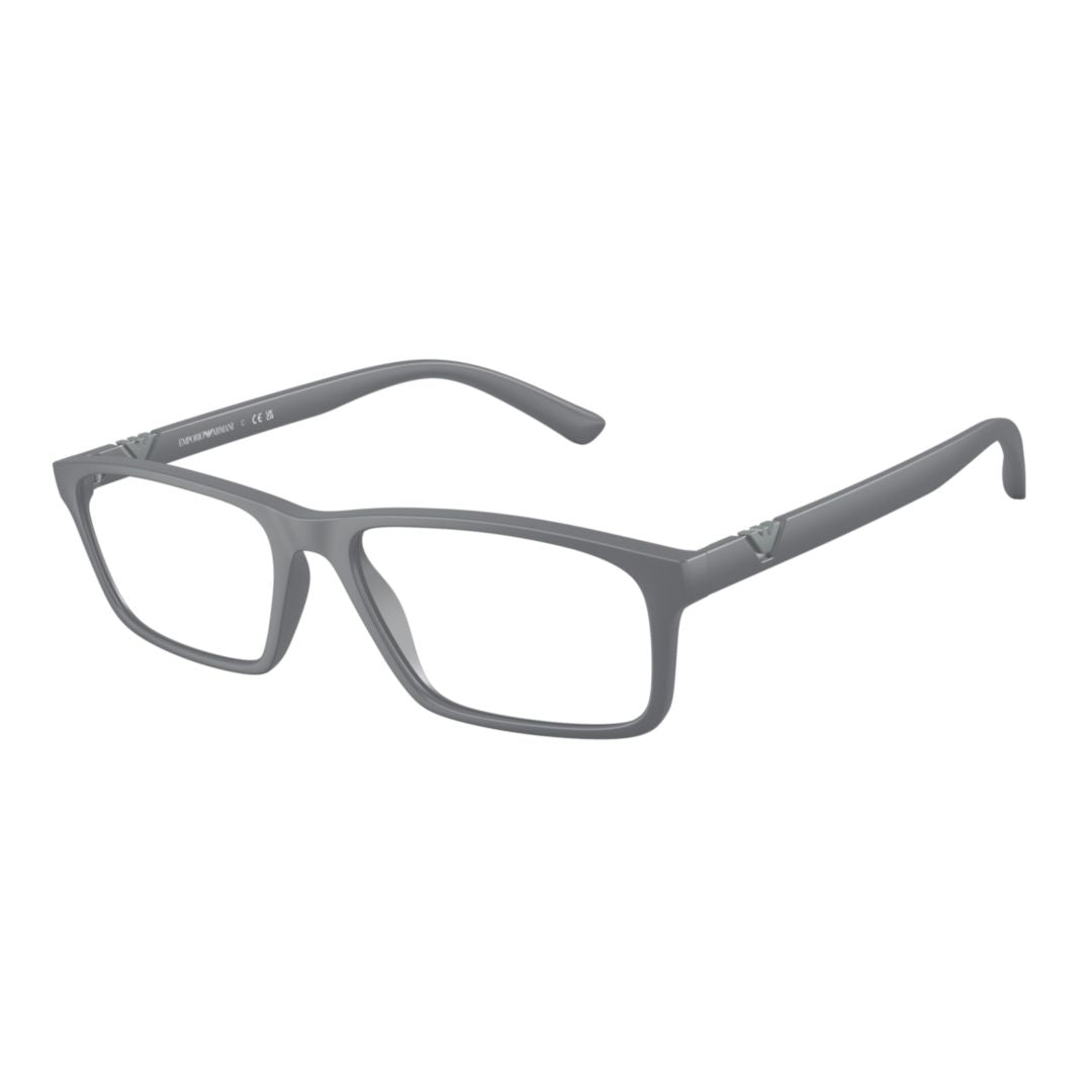 3213 Optical Matte Grey Rectangular Eyeglasses with Minimalist Design