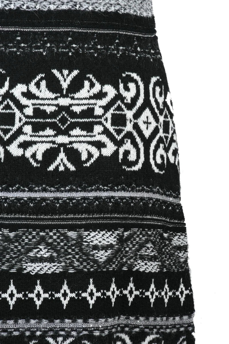 Long Knit Dress Multimaterial
