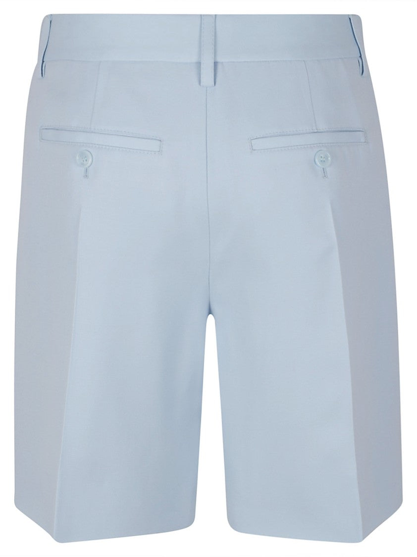 High-Waisted Tailored Shorts With Pleated Front