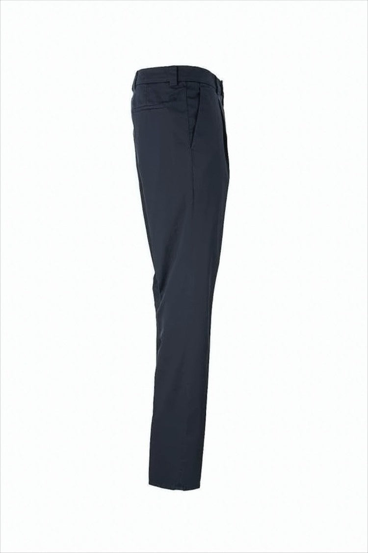 Tailored Blue Straight Pants with Design