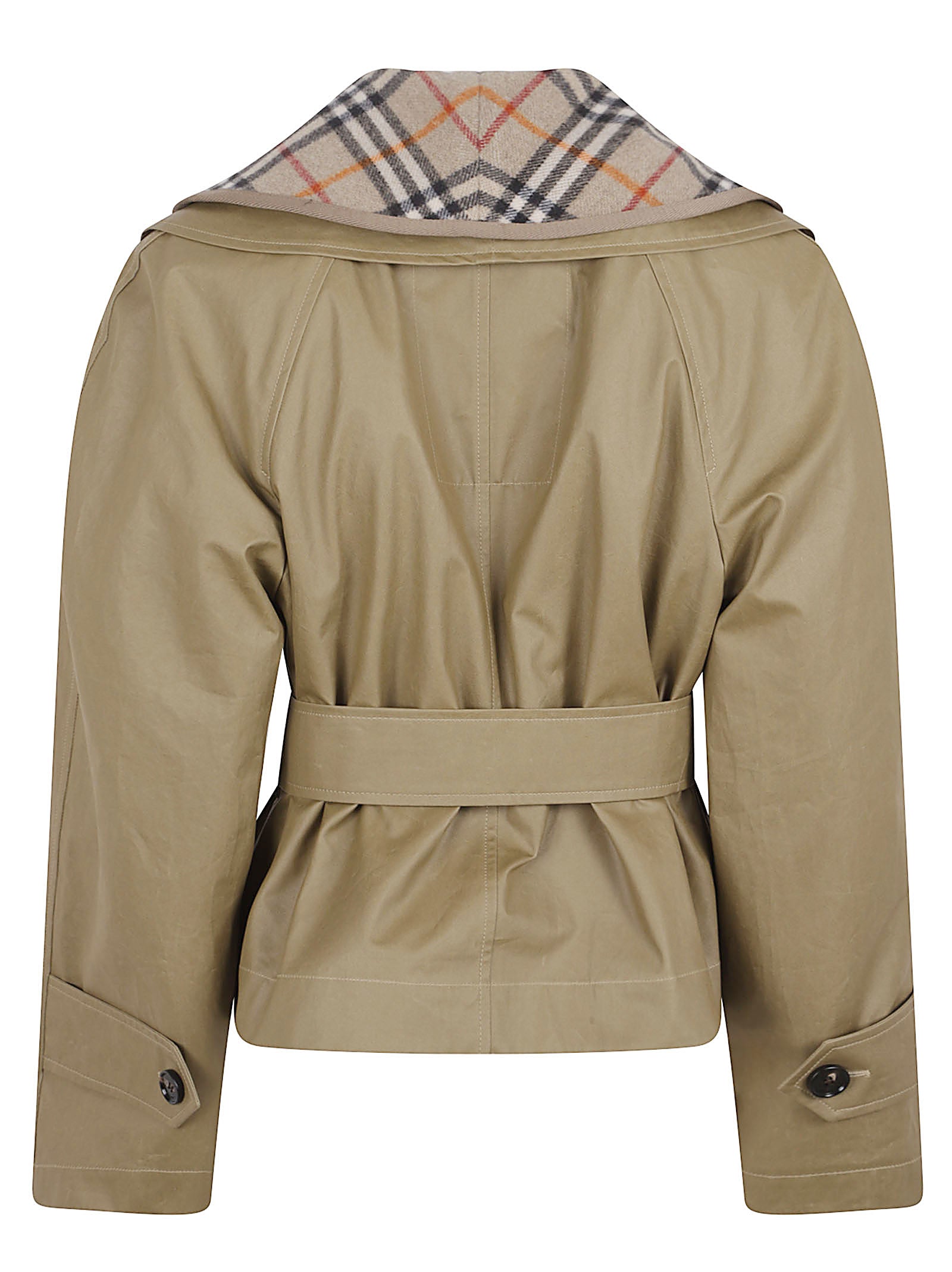 Cropped Jacket with Belted Waist