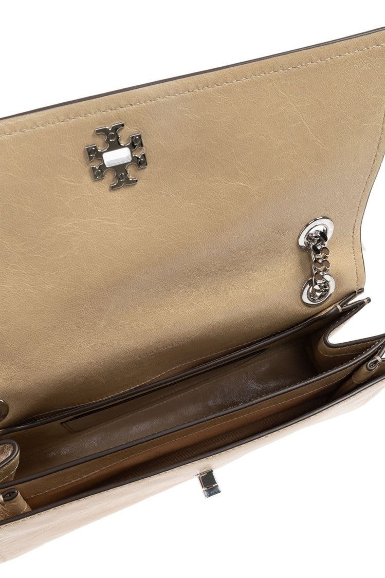 Beige Baguette Shoulder Bag