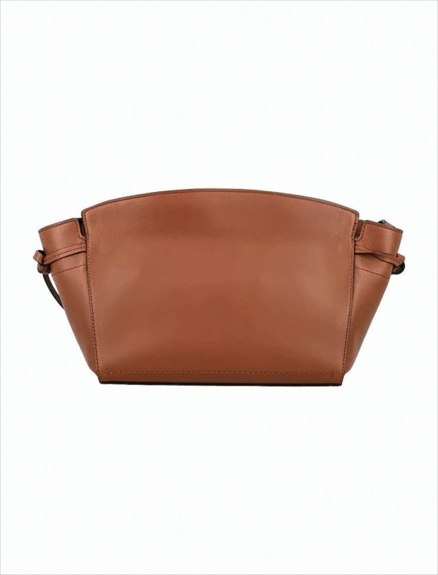 Structured Calf Leather Crossbody Bag with Adjustable Strap