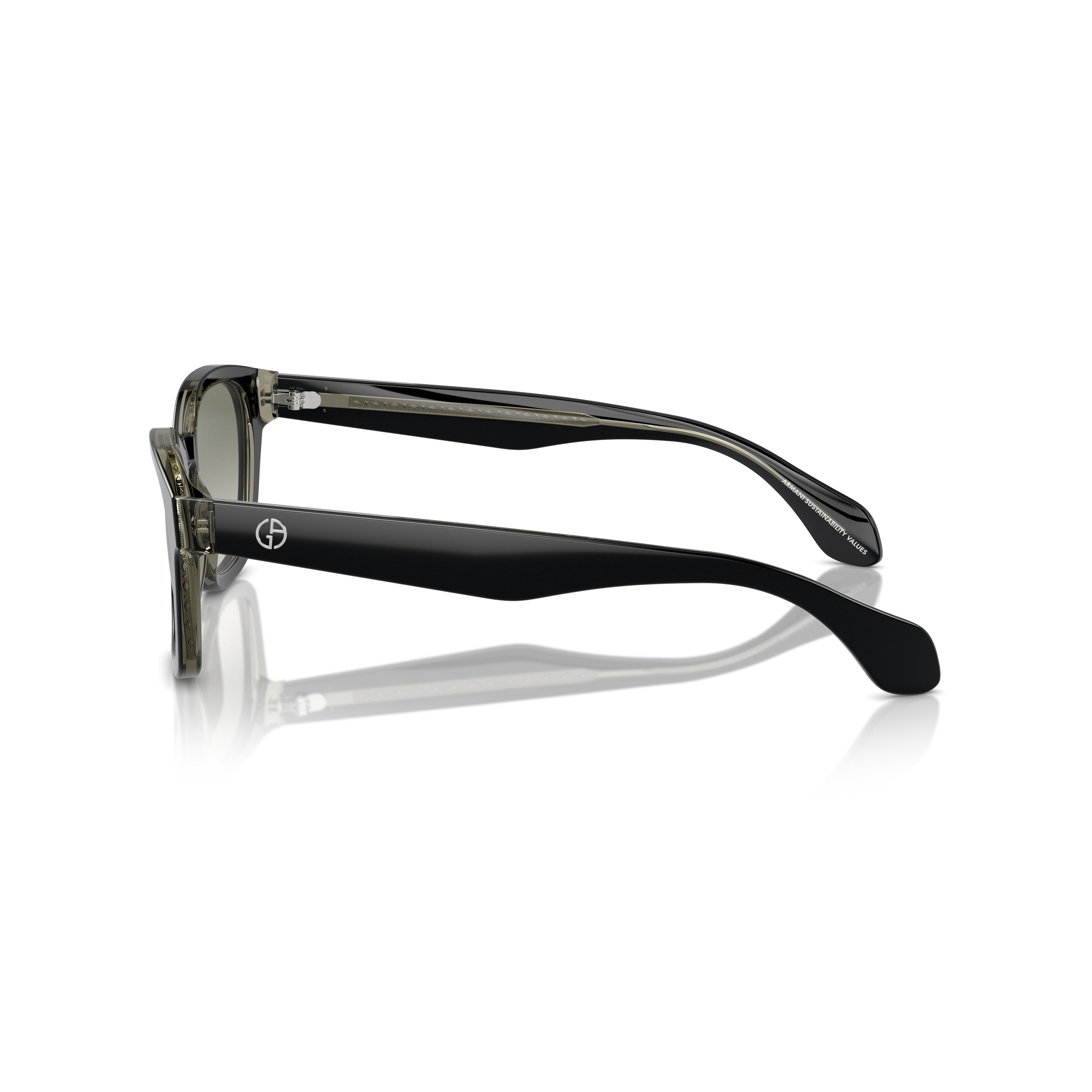 0ar8207 Square-Frame Black Acetate Sunglasses with Gradient Lenses