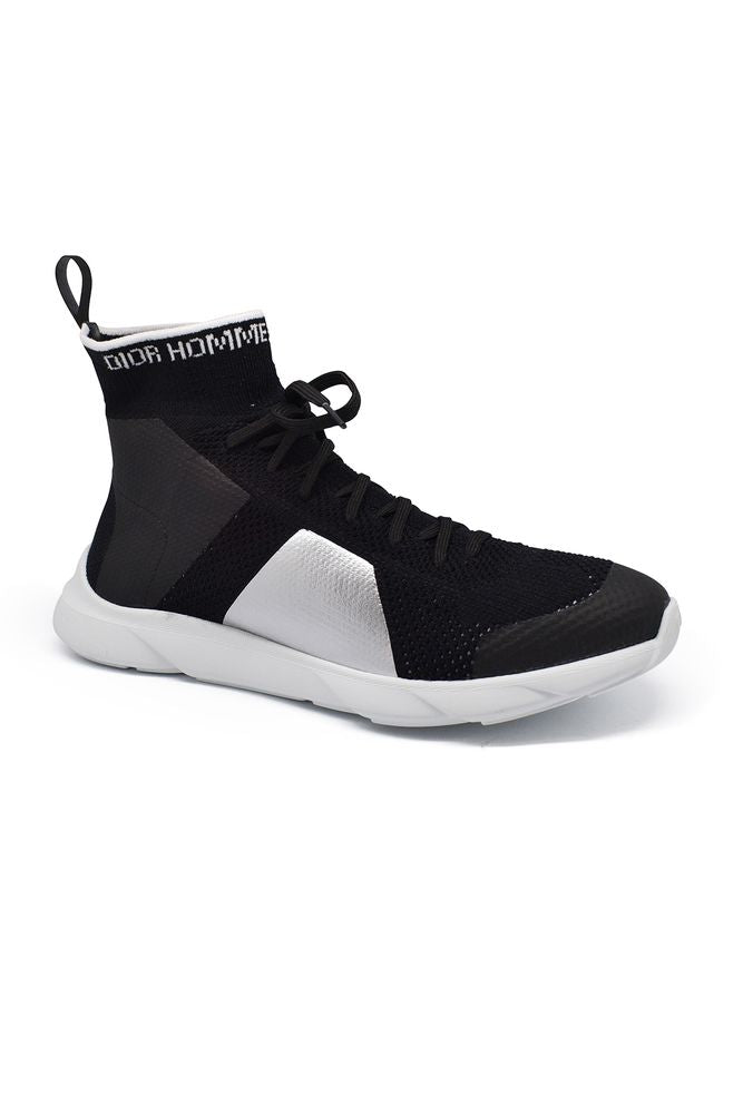 Sock-Style Sneakers With Technical Knit And Rubber Sole