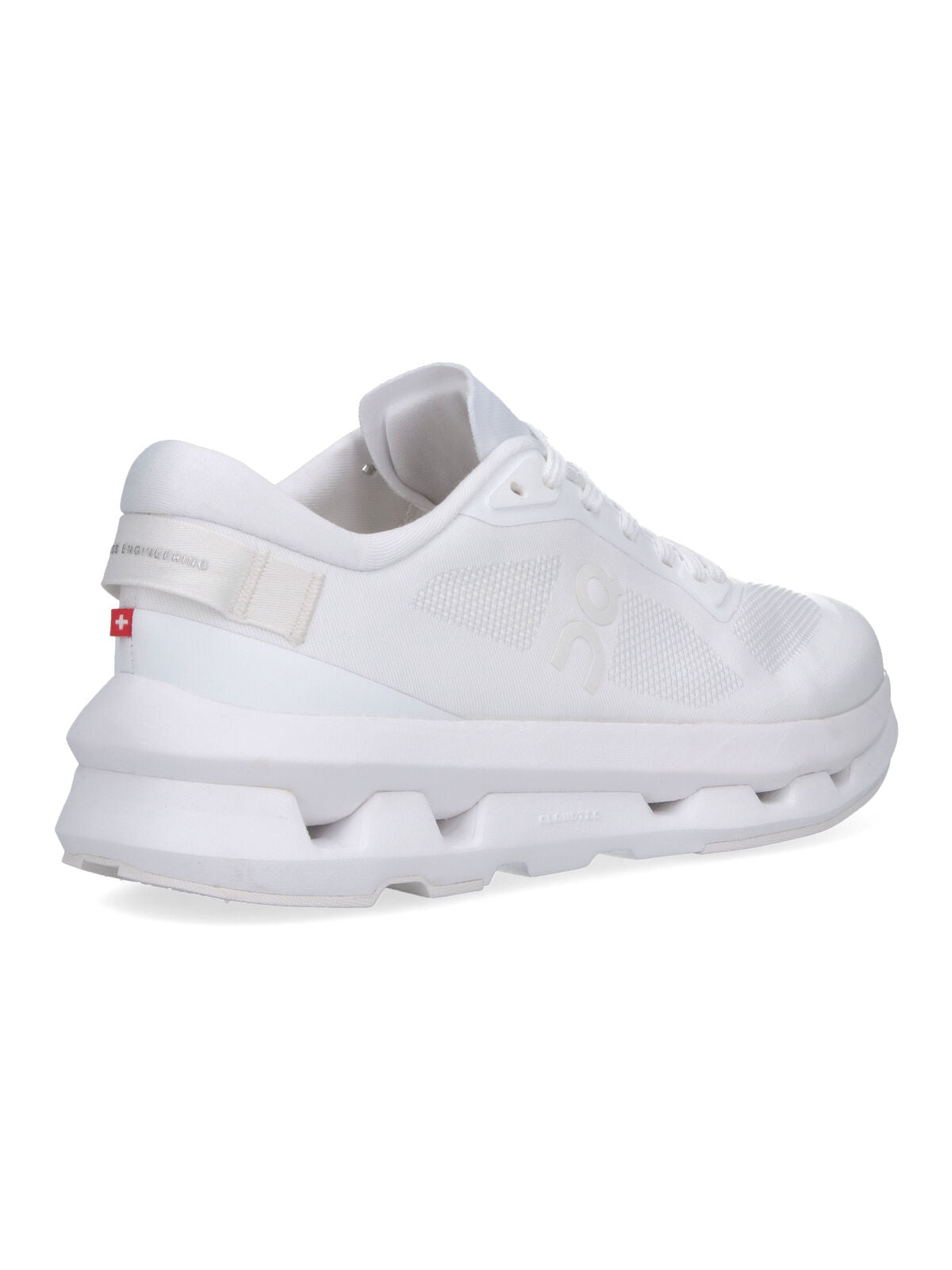 White Cloudzone Segmented Sole Fabric Sneakers
