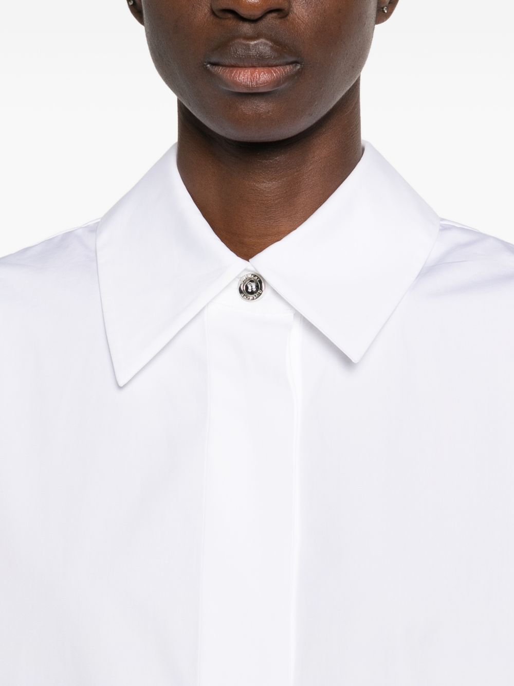 Boxy White Silk and Nylon Top