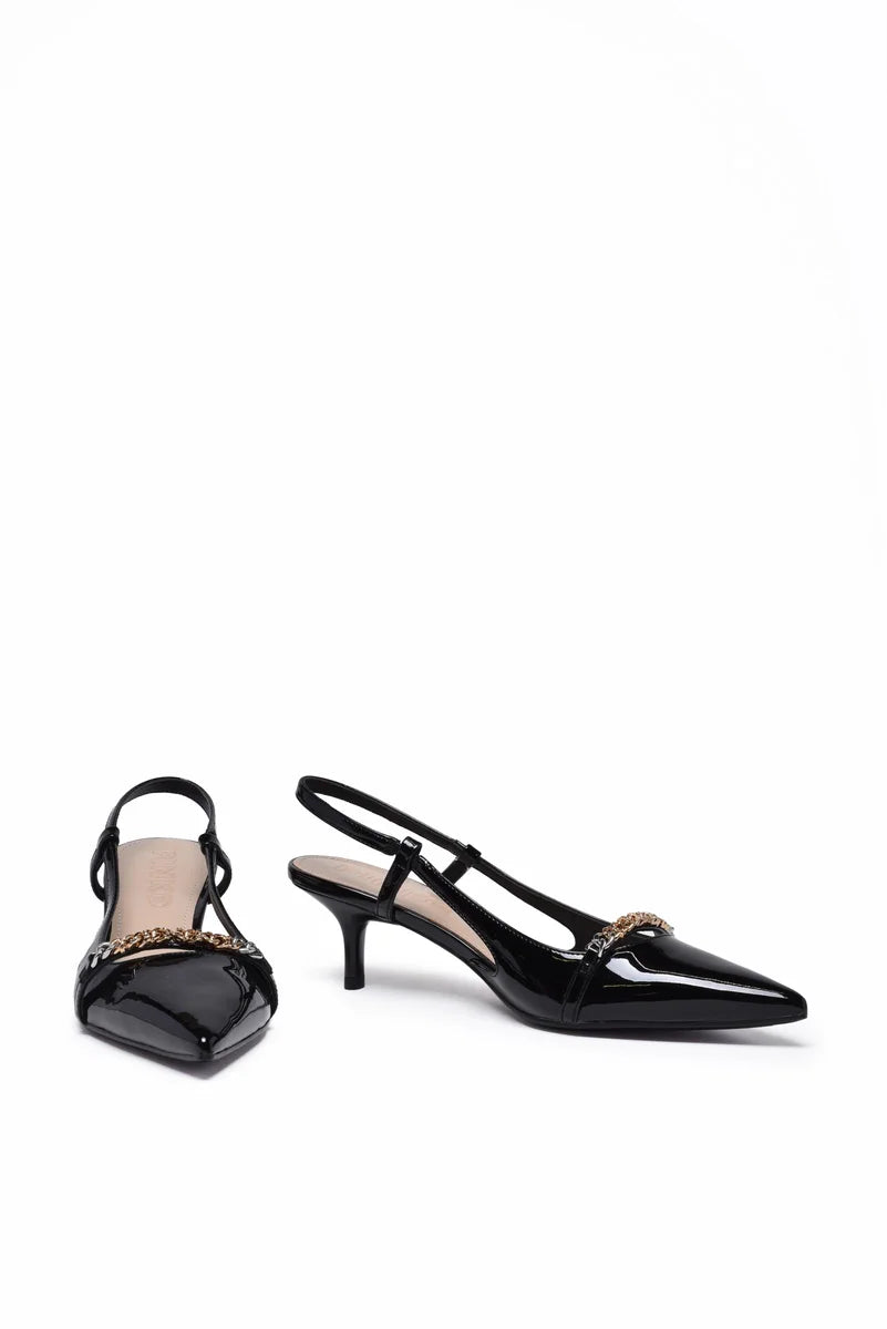 Patent Leather Décolleté - Black
