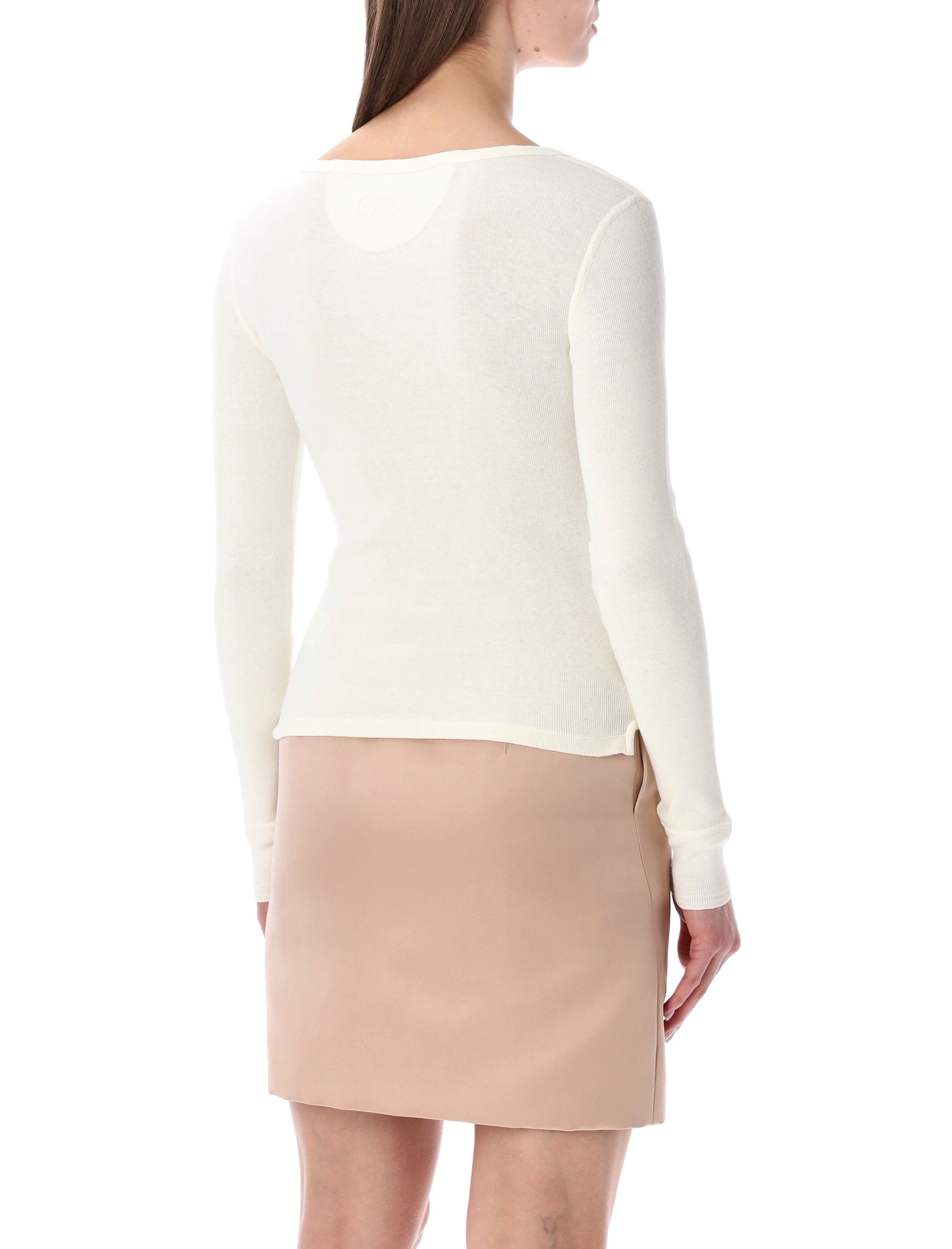 Scoop-Neck Organic Cotton Henley