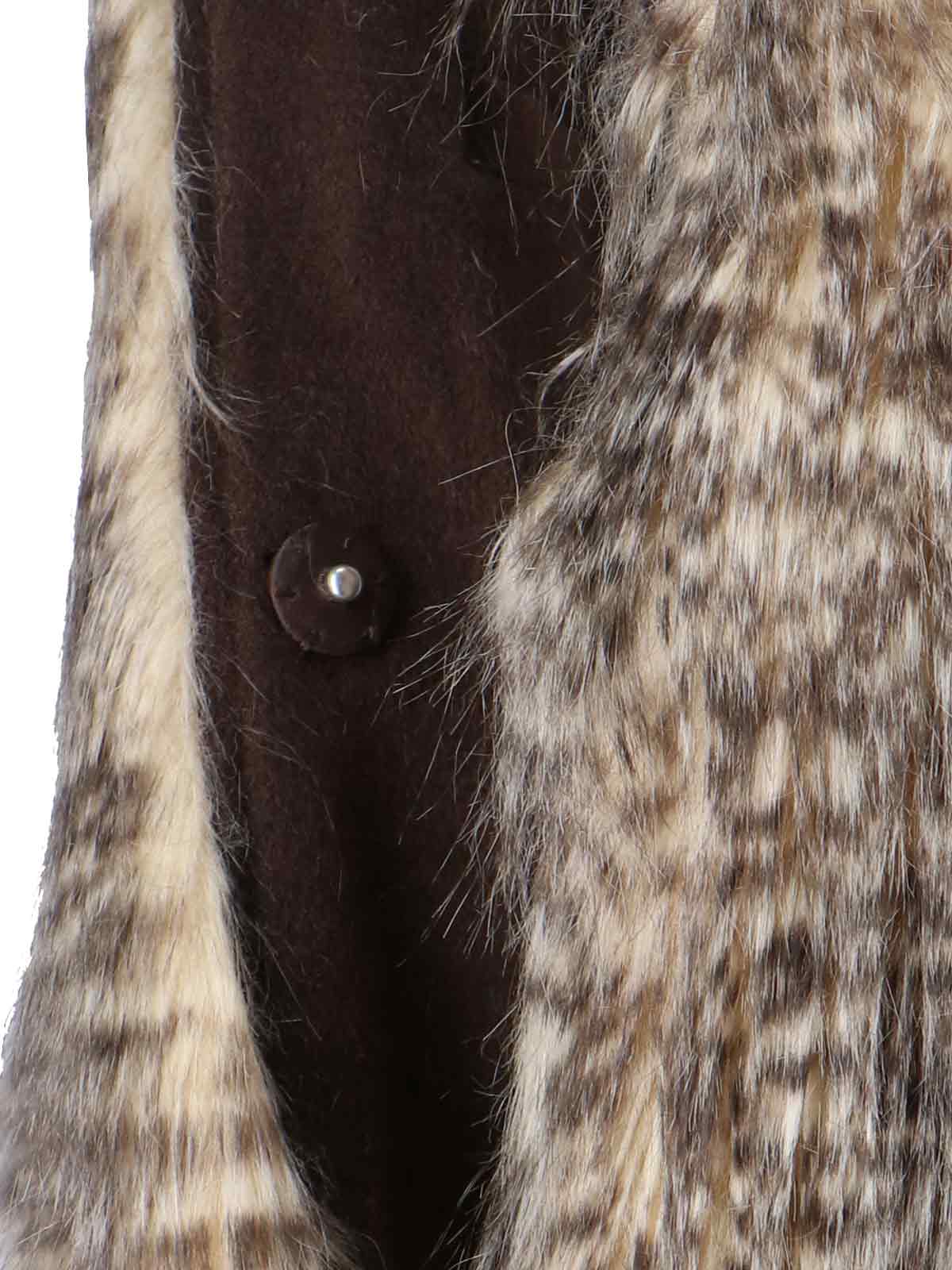 Single-Breasted Faux Fur Coat