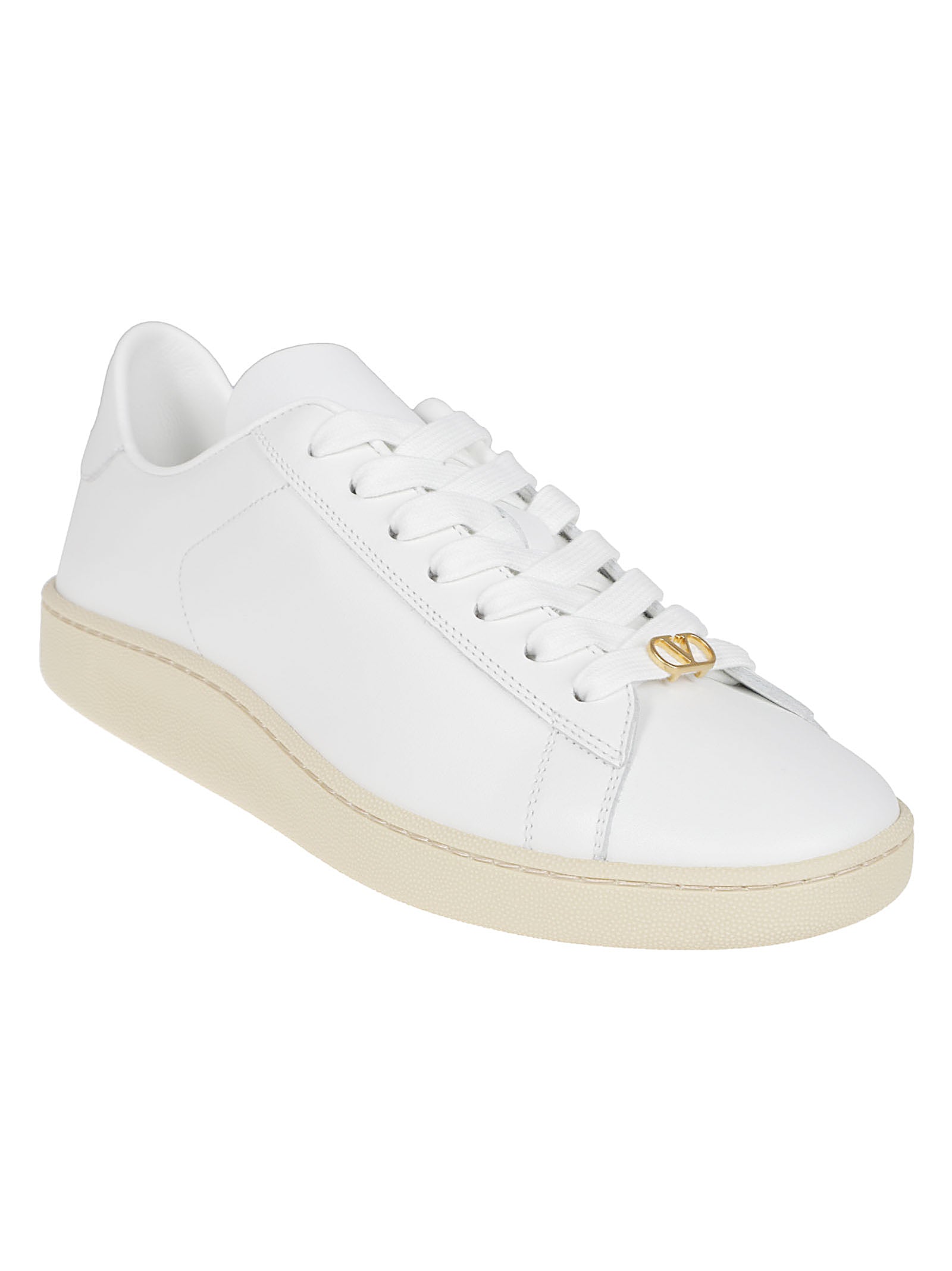 Leather Sneakers With Subtle Logo Details