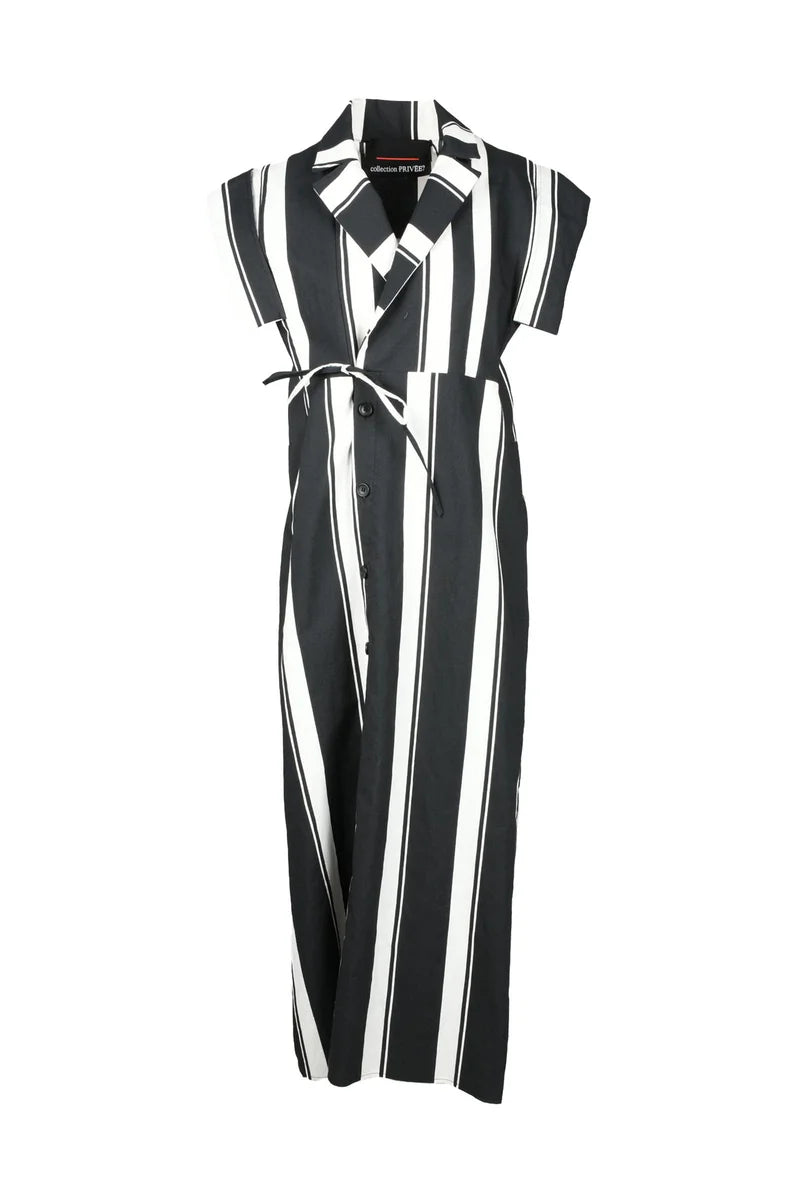 Women's Chemise Dress - Black/White
