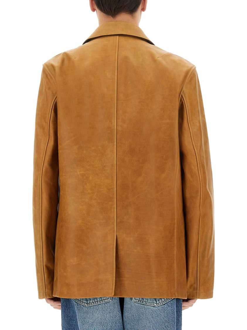 Leather Opening Blazer