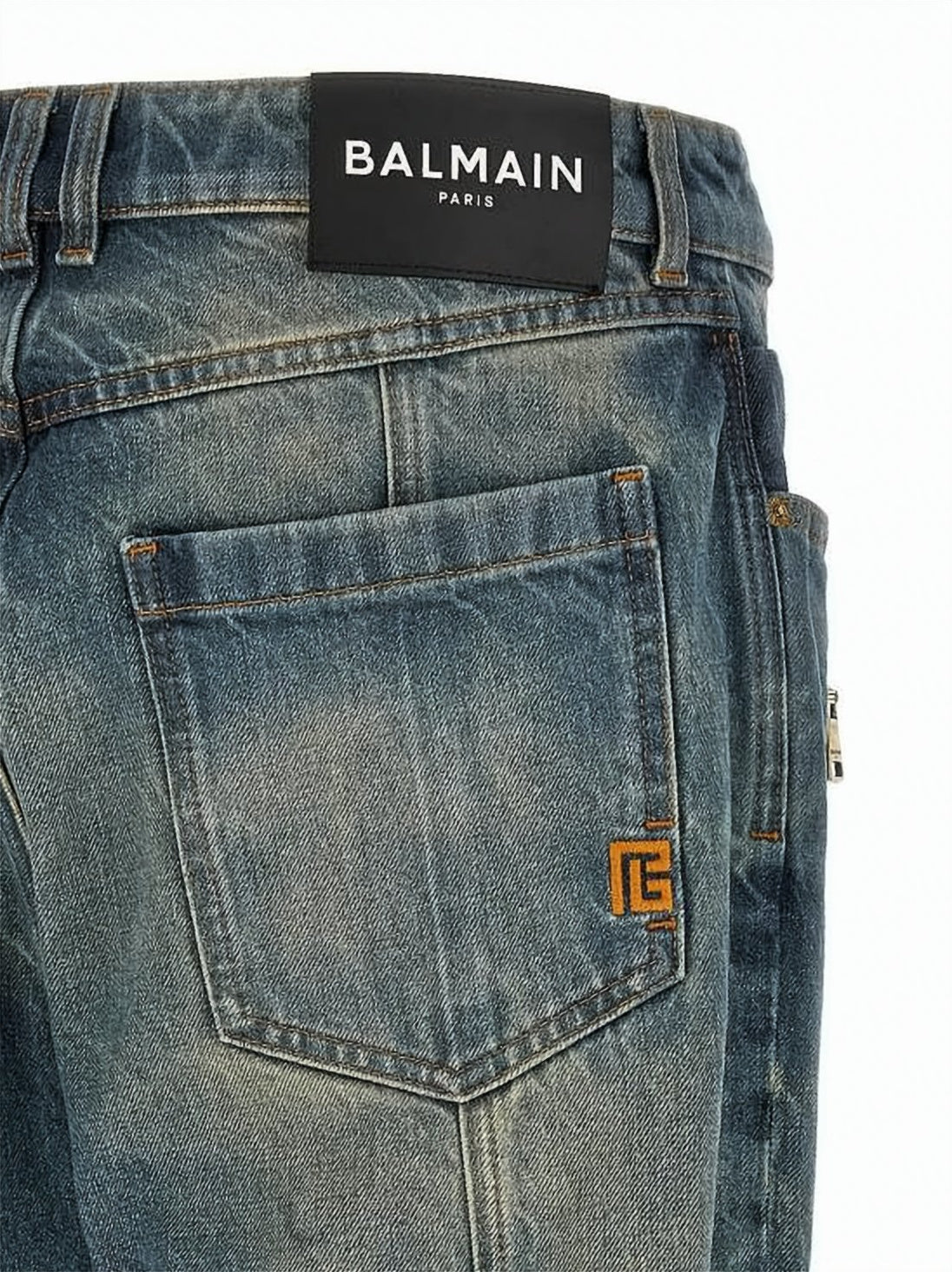 Distressed Blue Denim Pants