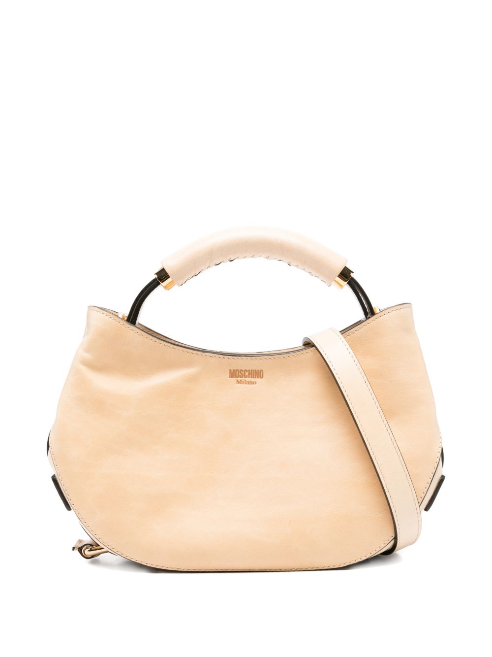 Crescent-Shaped Bag With Structured Handle
