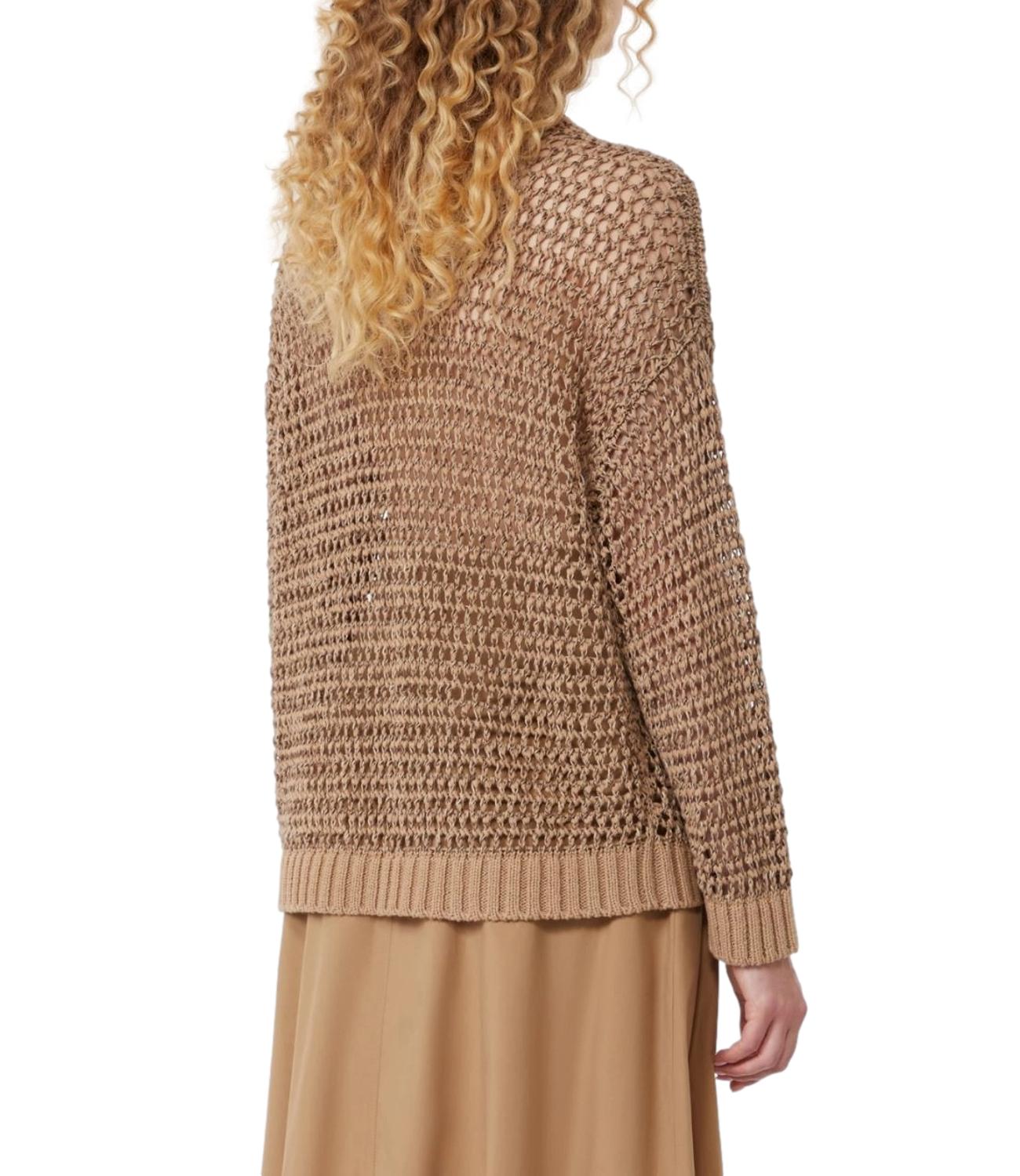 Mouline Brown Wkdonirica Linen Sweater