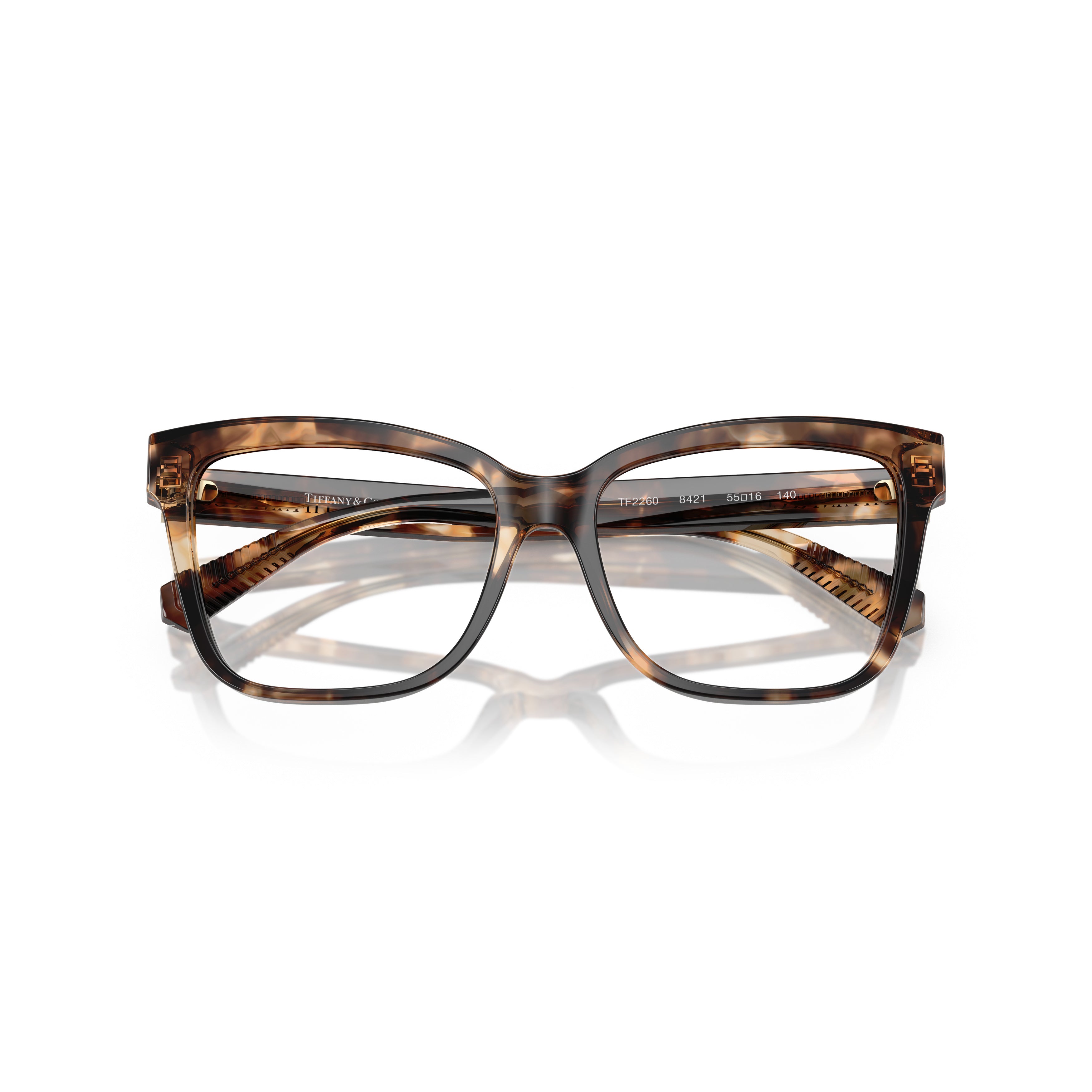 0tf2260 Classic Tortoiseshell Square Frame Eyeglasses