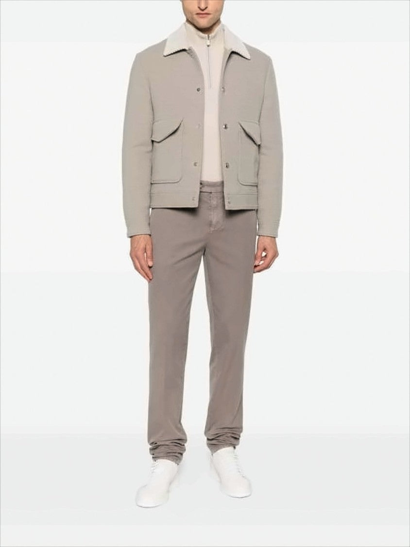 Tailored Straight Pants with Mid-Rise Waist