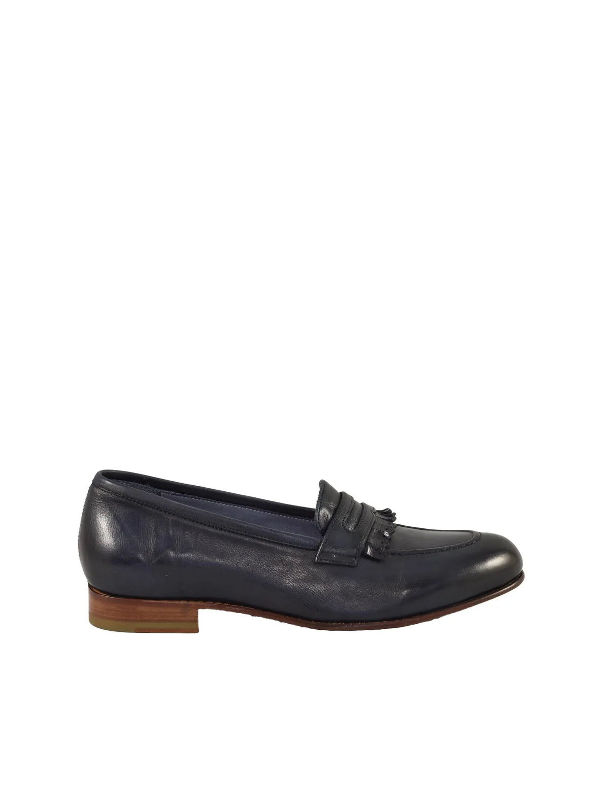 Blue Leather Classic Shoes