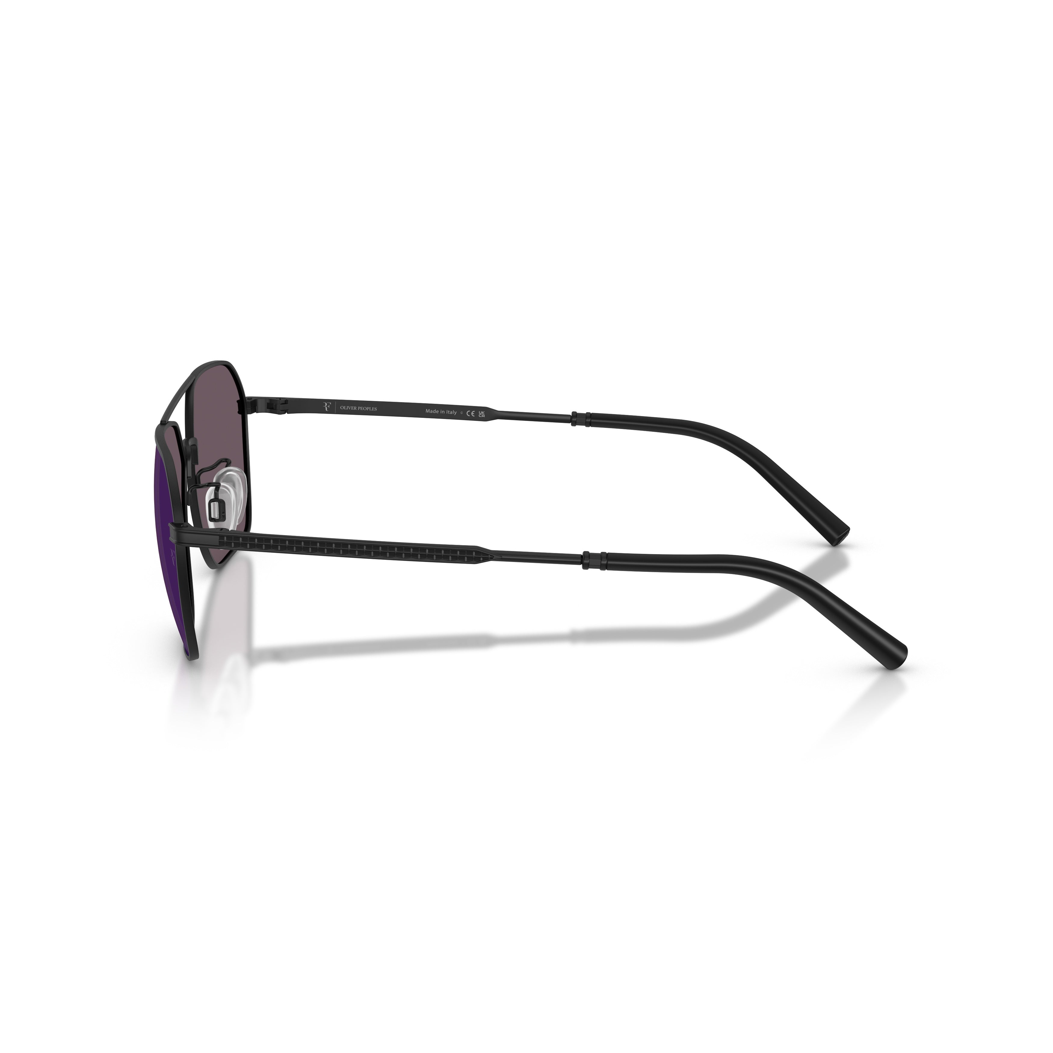 0ov1377s Rectangular Steel Frame Sunglasses with Double Bridge Design