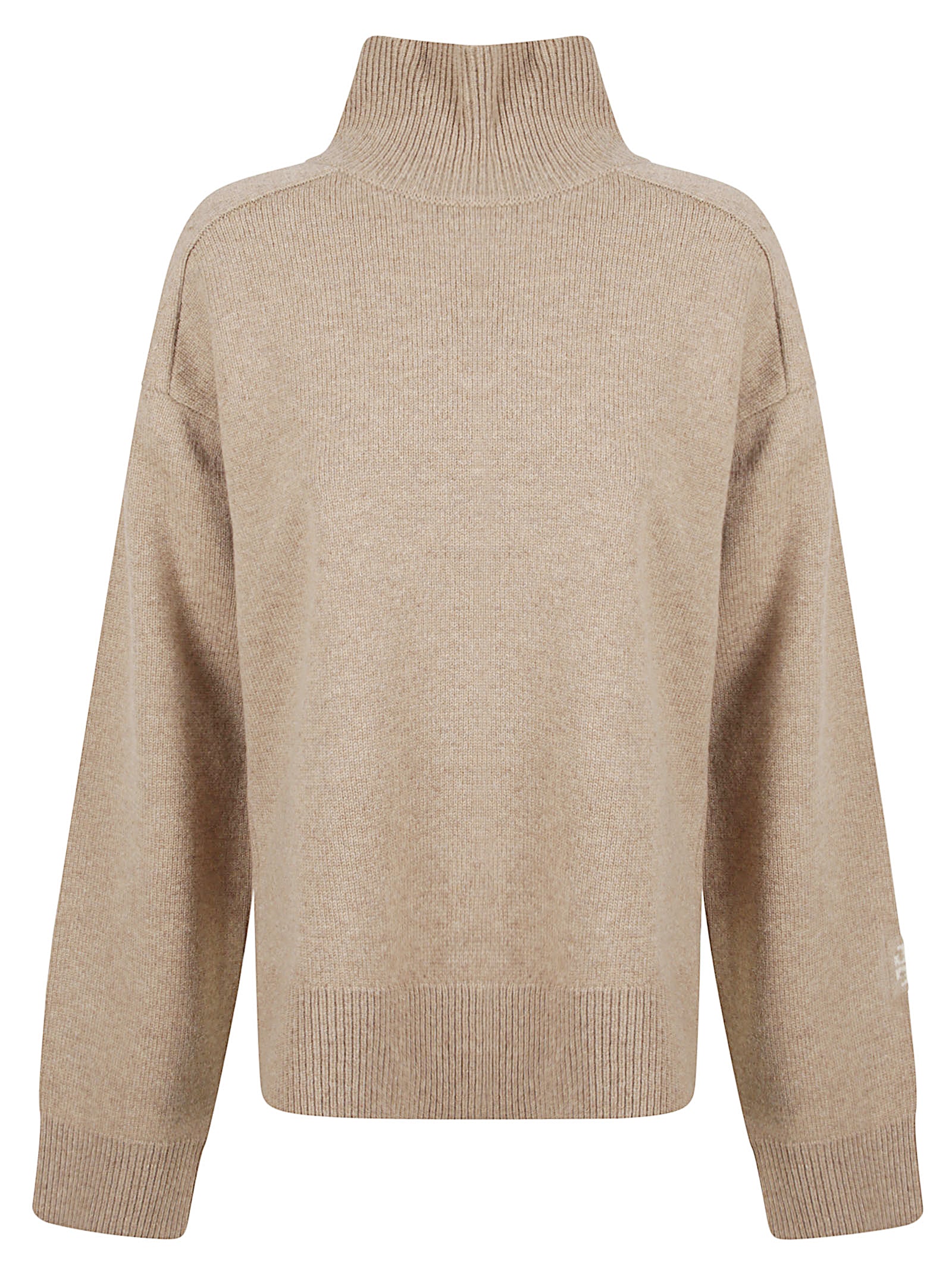 High Ribbed Mock Neck Sweater