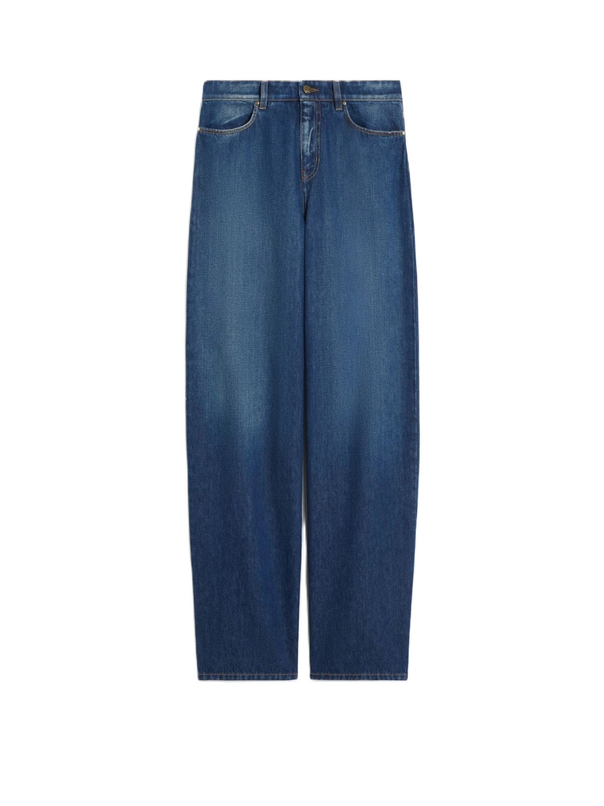 Wide-Leg Denim Jeans with High Waist