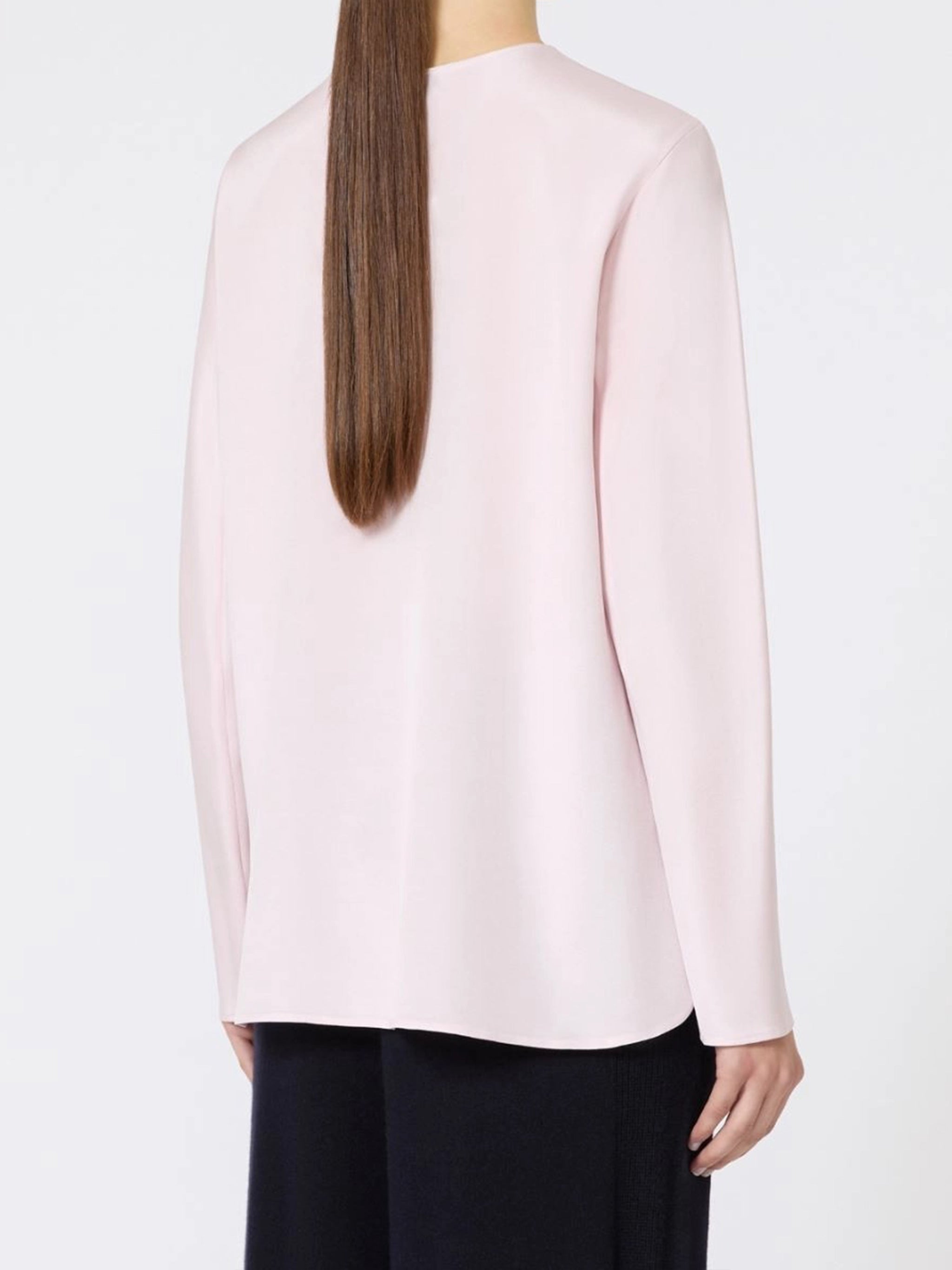 Pink Mitico Long-Sleeved Minimalist Top